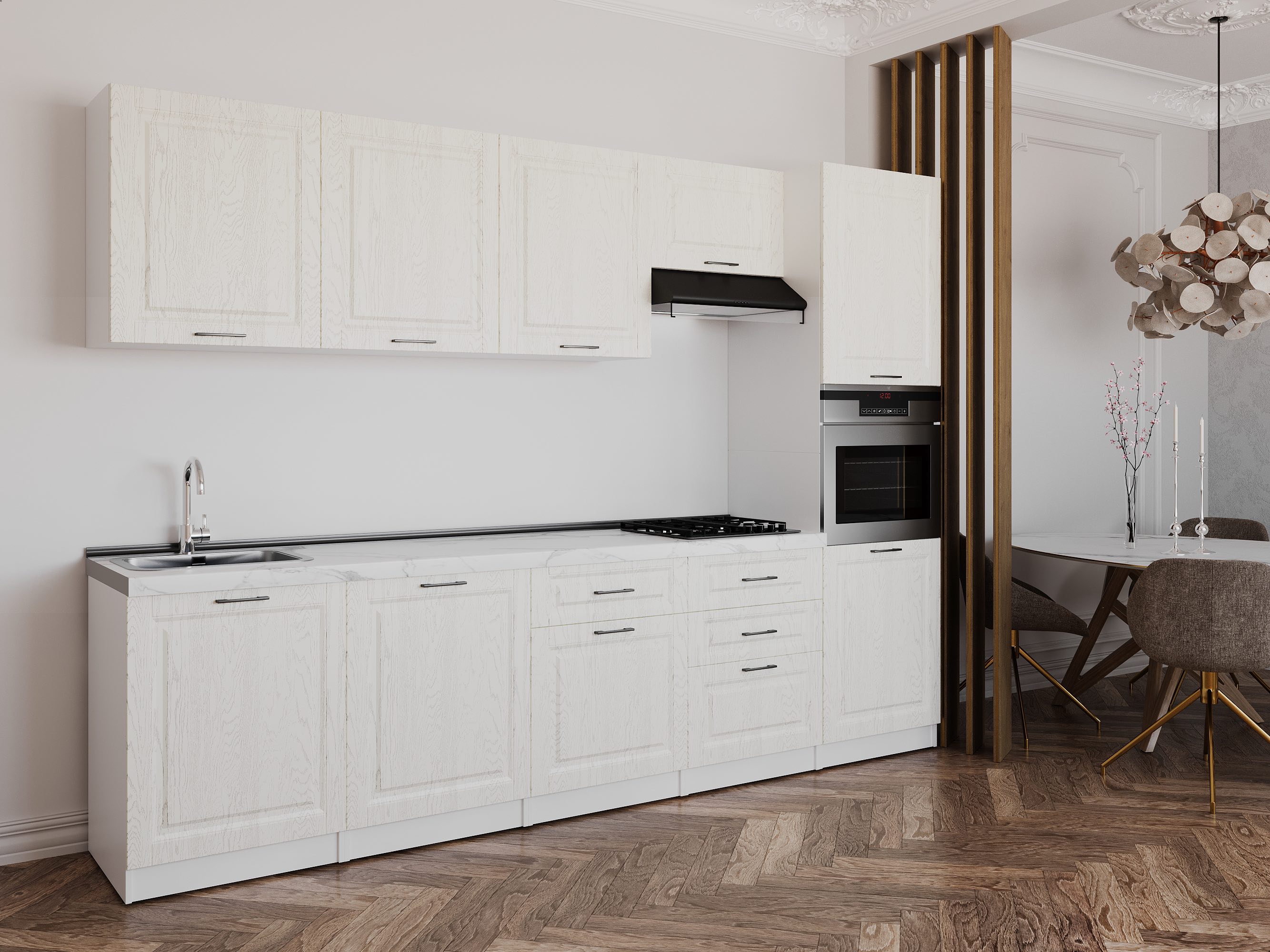 Set bucătărie: Valensia "B" Classic, Marmură, 300 cm