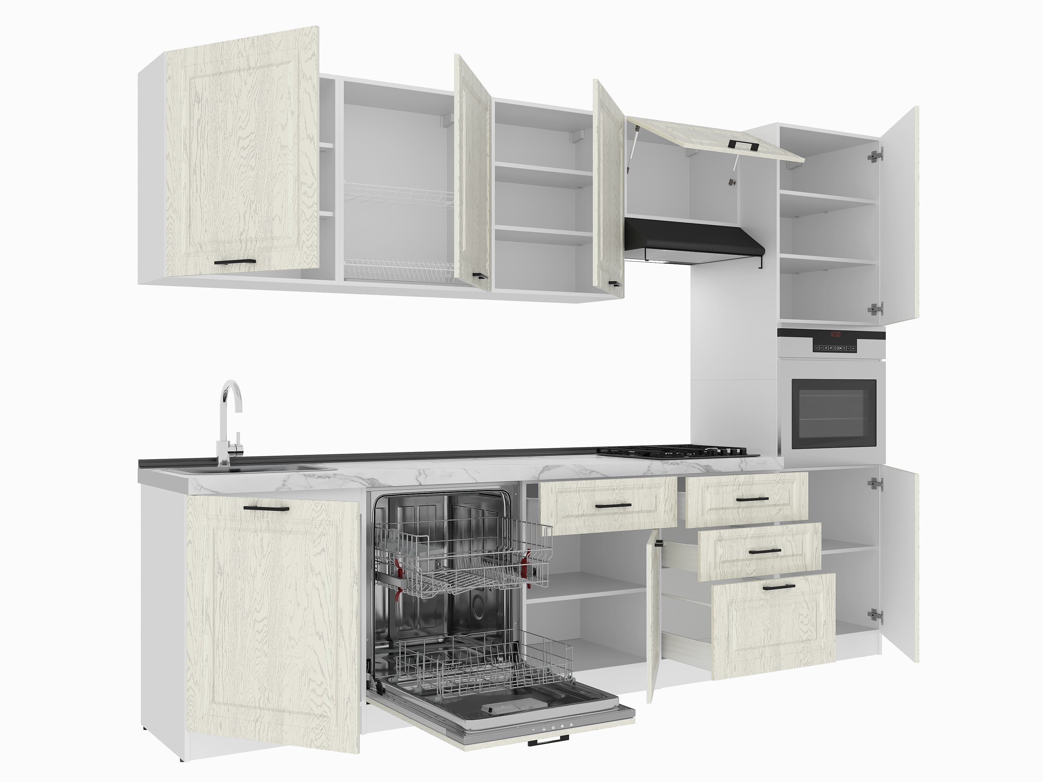 Set bucătărie: Valensia "B" Classic, Marmură, 300 cm