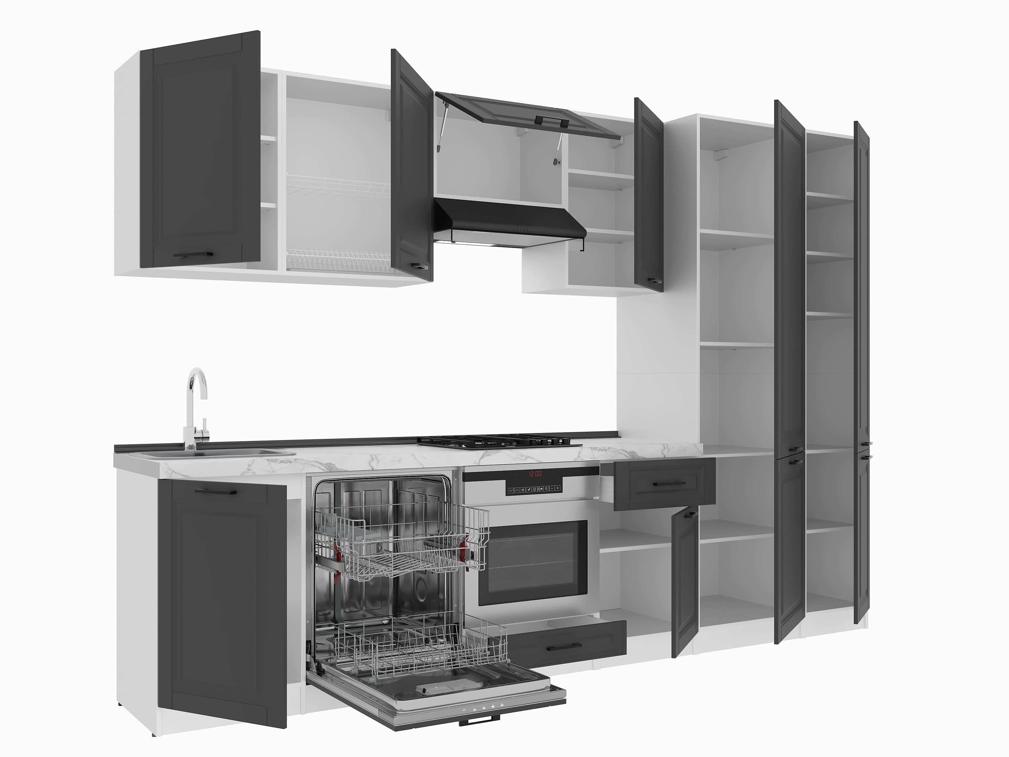 Set bucătărie: Lana "B" Classic, Marmură, 320 cm