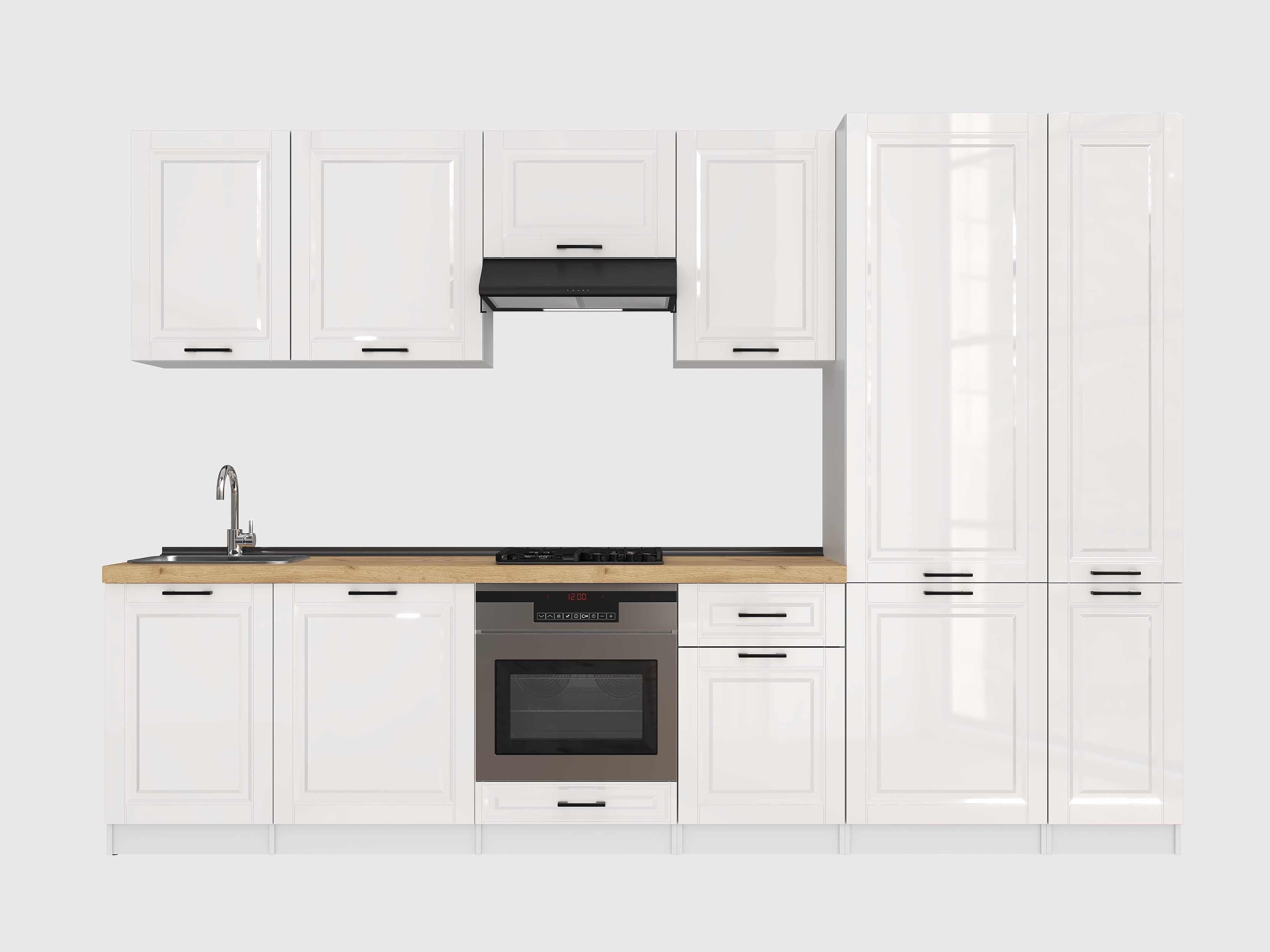 Кухонный гарнитур: Lana "B" Classic, Золотой Дуб, 320 cm
