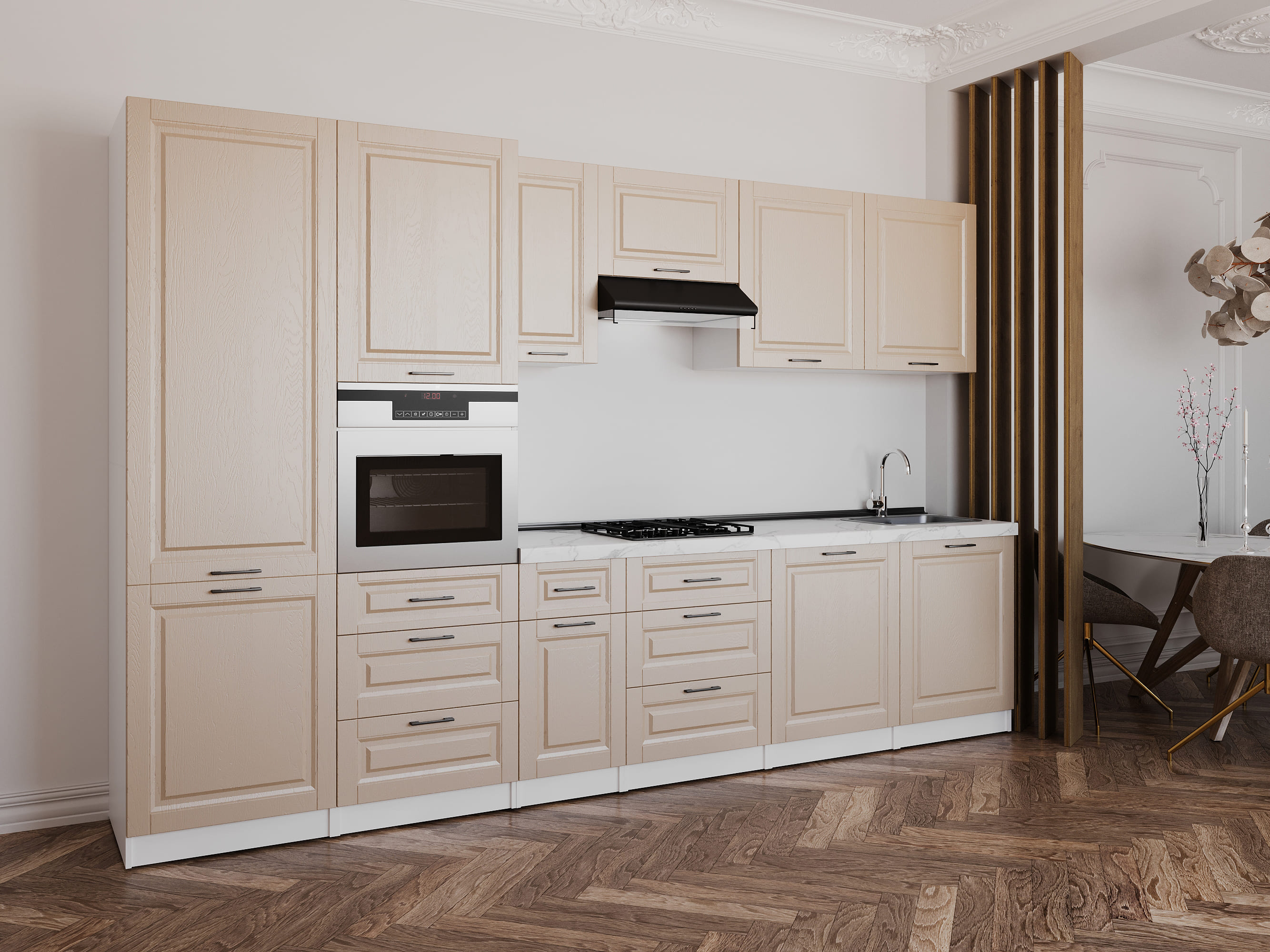 Кухонный гарнитур: Sandra Classic, Мрамор, 340 cм