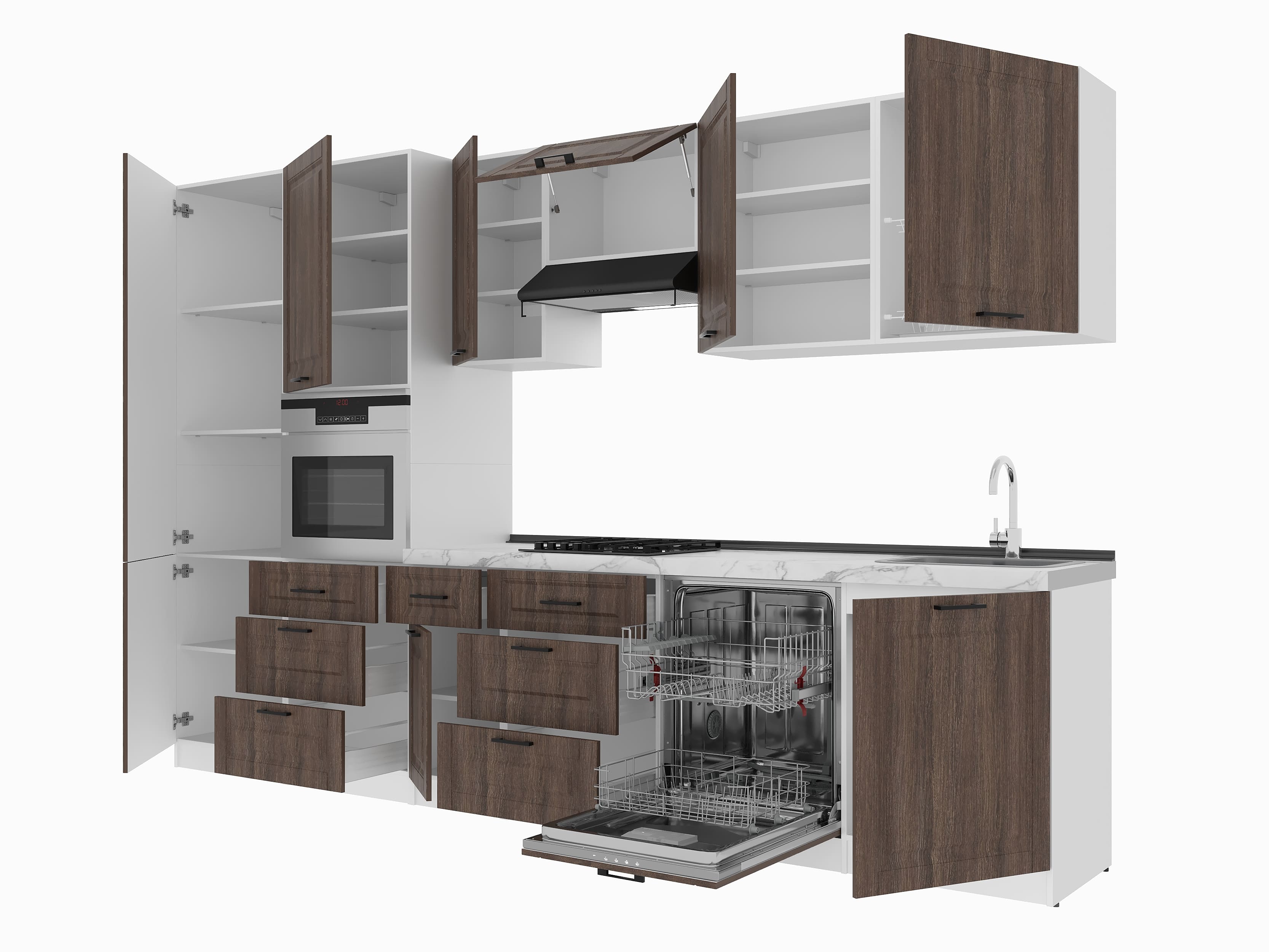 Kitchen: Sandra Classic, Marble, 340 cm