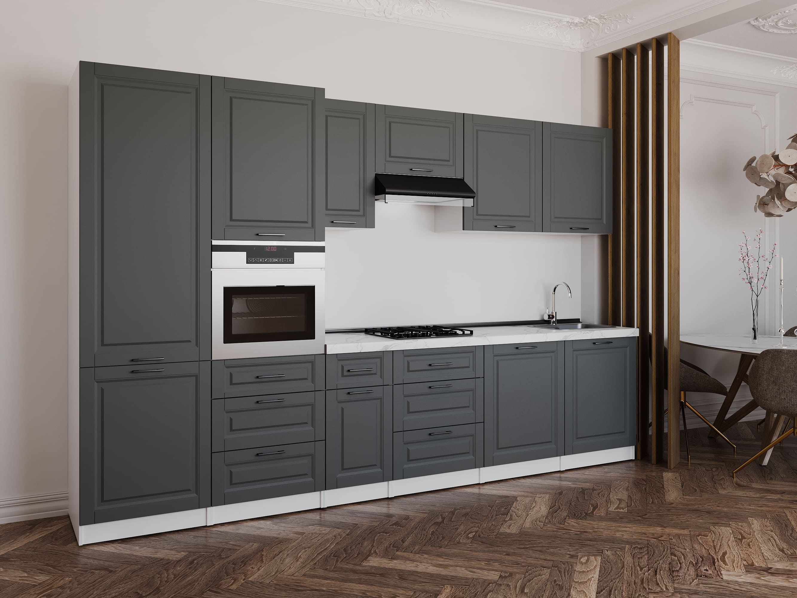 Kitchen: Sandra Classic, Marble, 340 cm