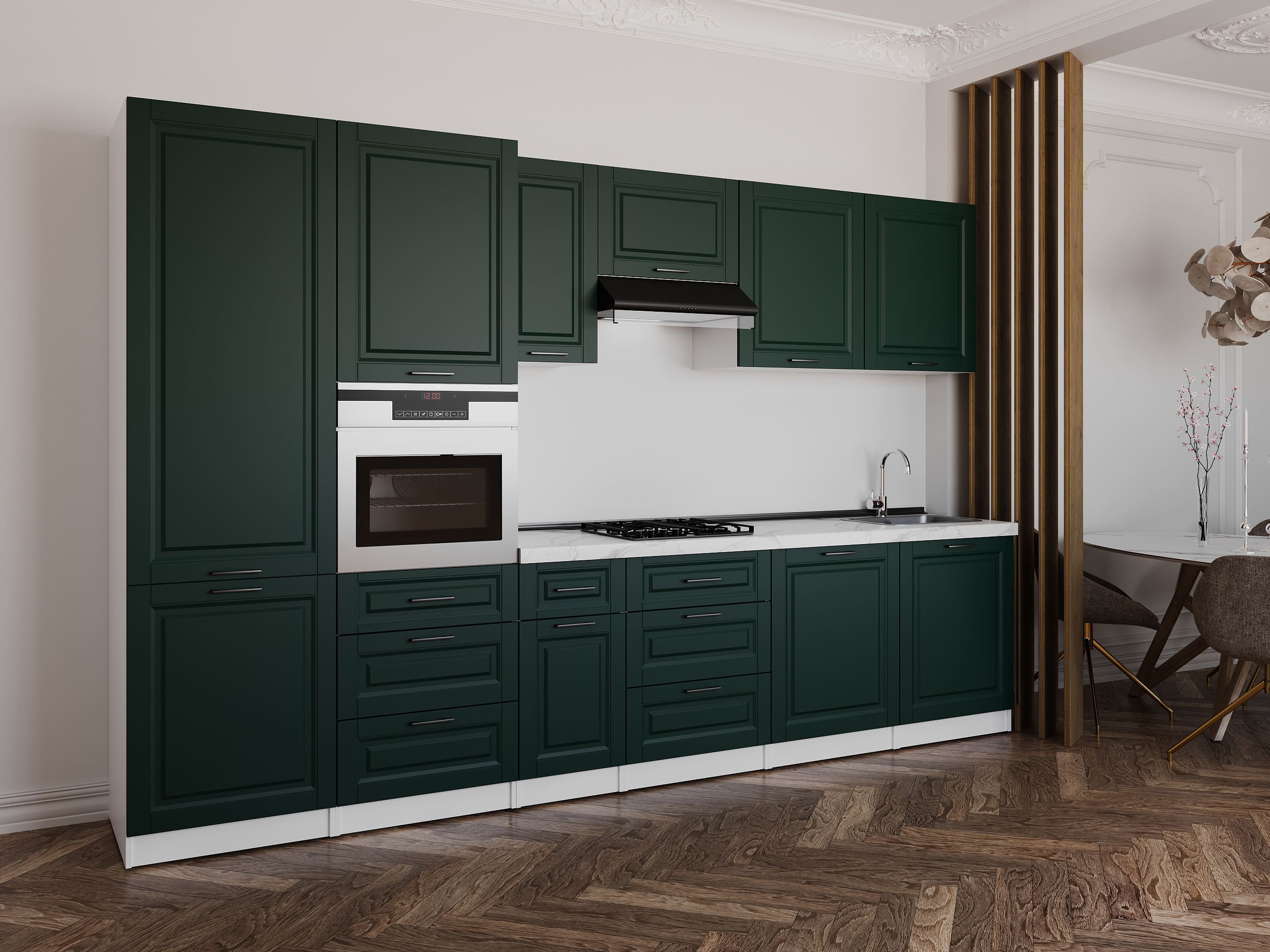 Kitchen: Sandra Classic, Marble, 340 cm