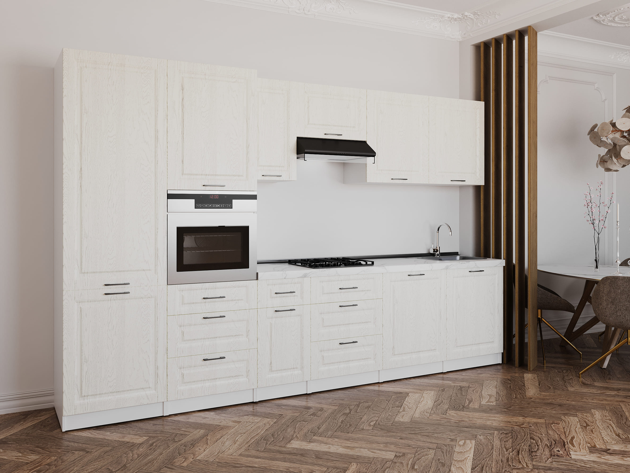 Kitchen: Sandra Classic, Marble, 340 cm