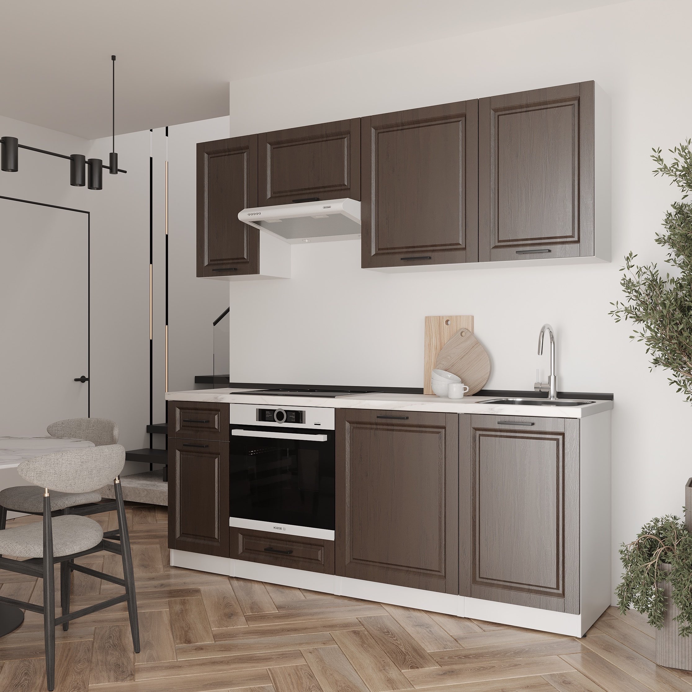 Kitchen: Laguna "A" Classic, Marble, 210 cm