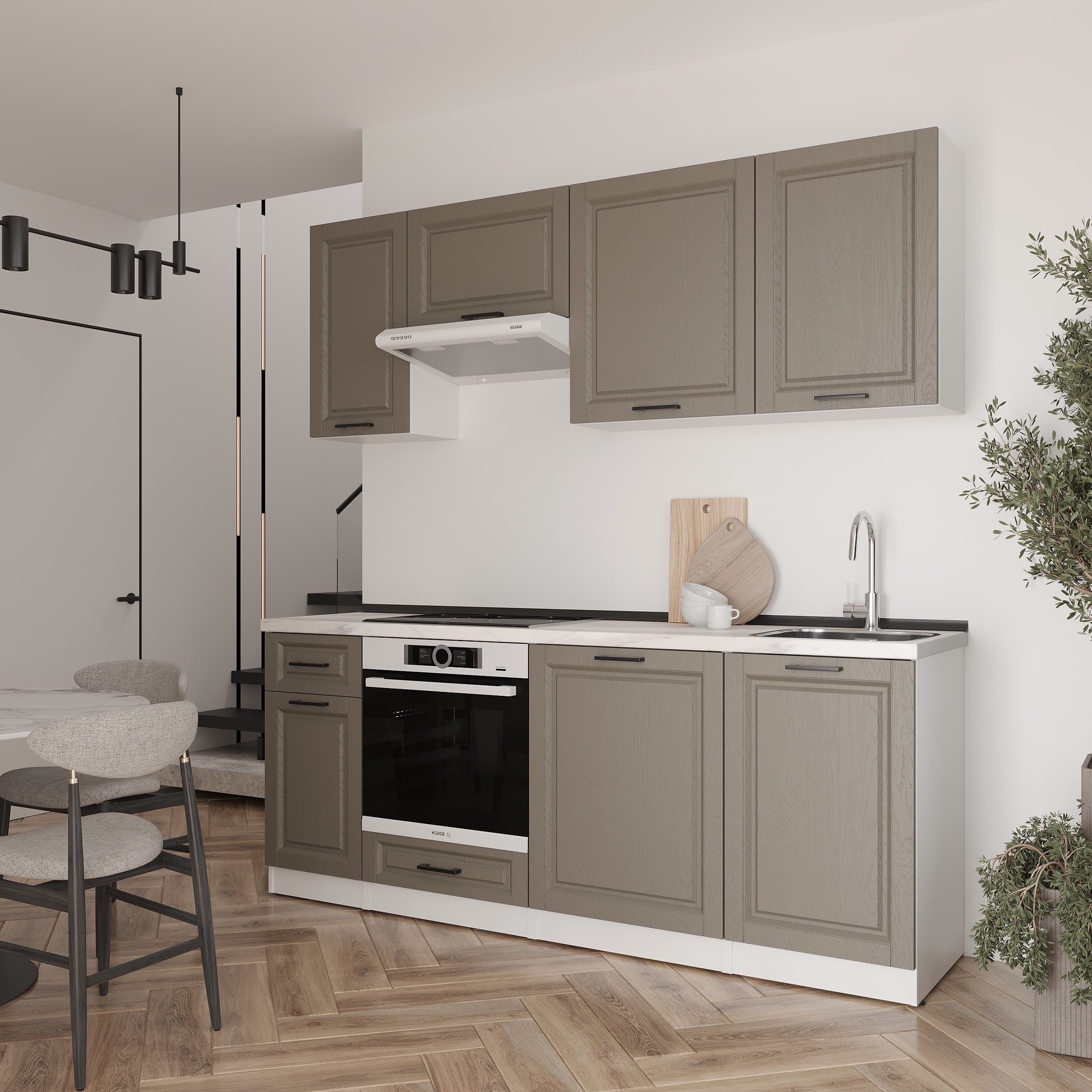 Kitchen: Laguna "A" Classic, Marble, 210 cm