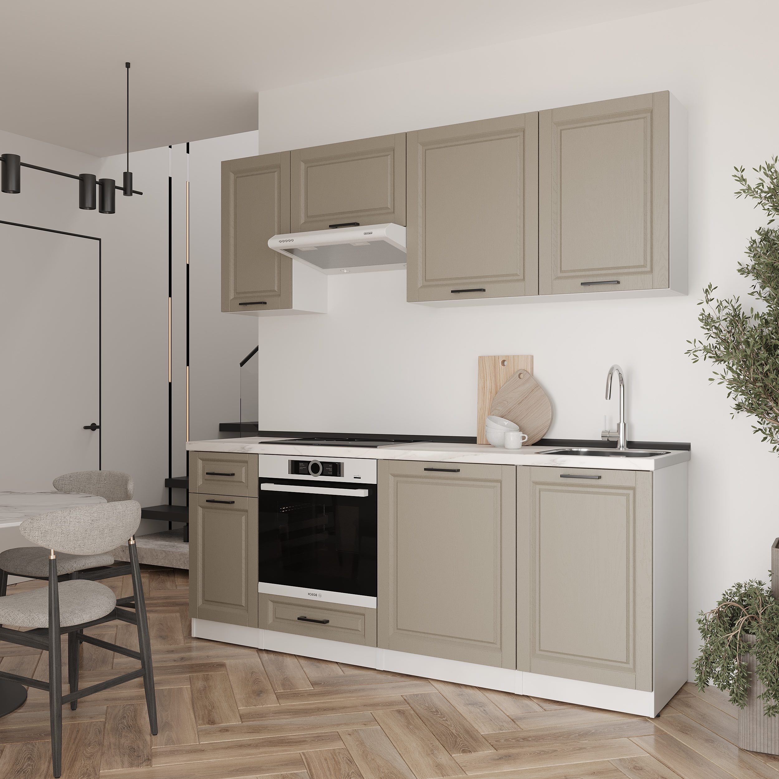 Set bucătărie: Laguna "A" Classic, Marmură, 210 cm