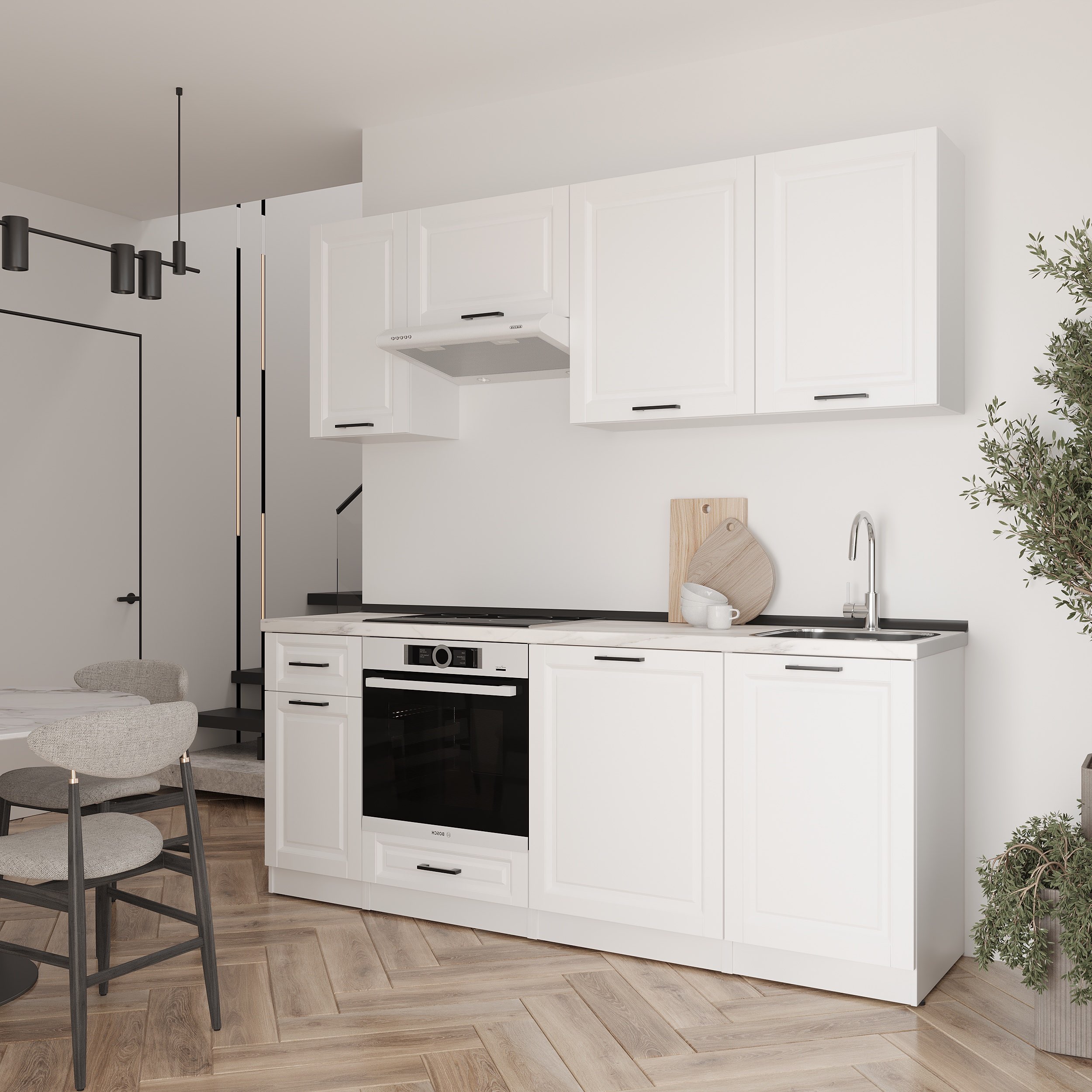 Kitchen: Laguna "A" Classic, Marble, 210 cm