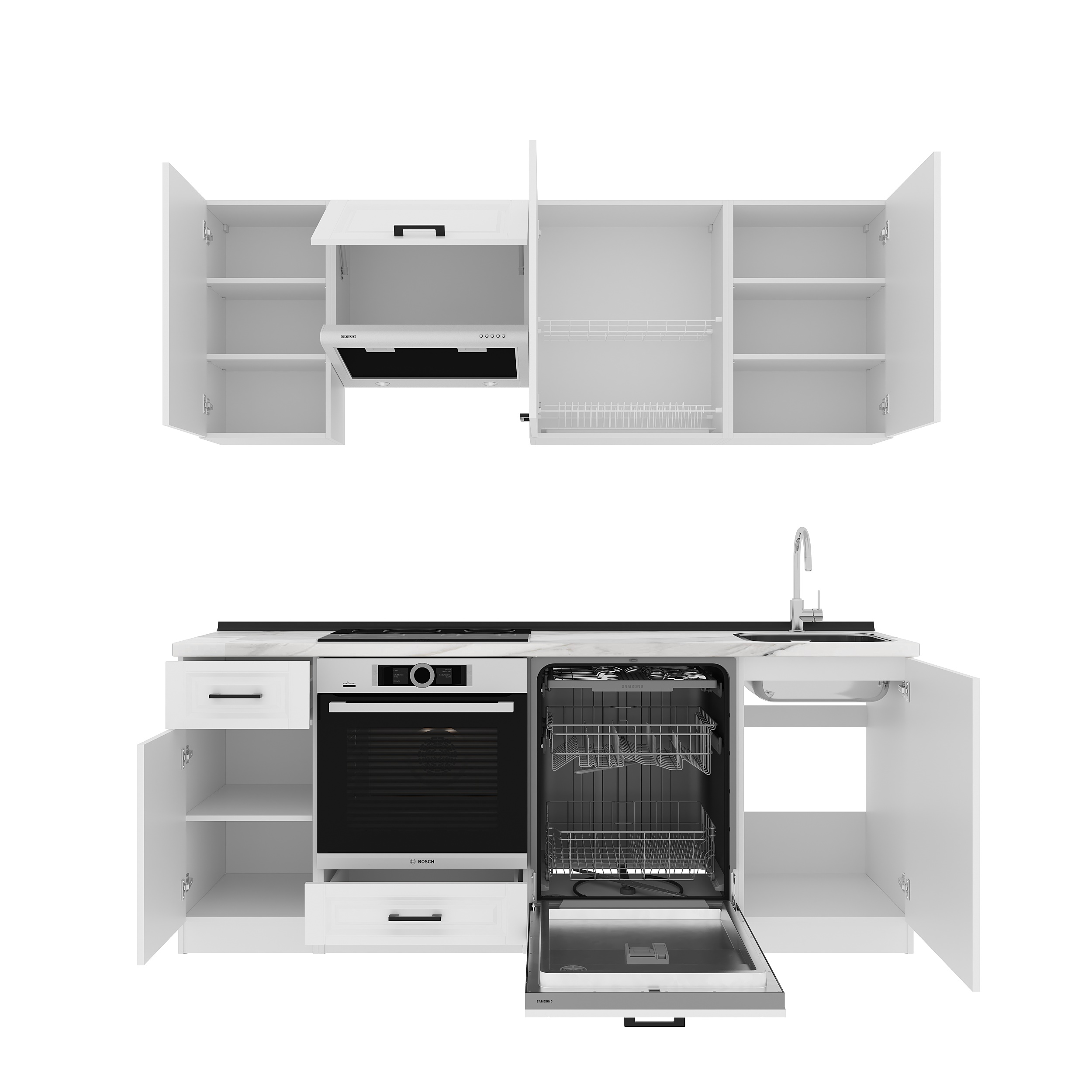 Kitchen: Laguna "A" Classic, Marble, 210 cm