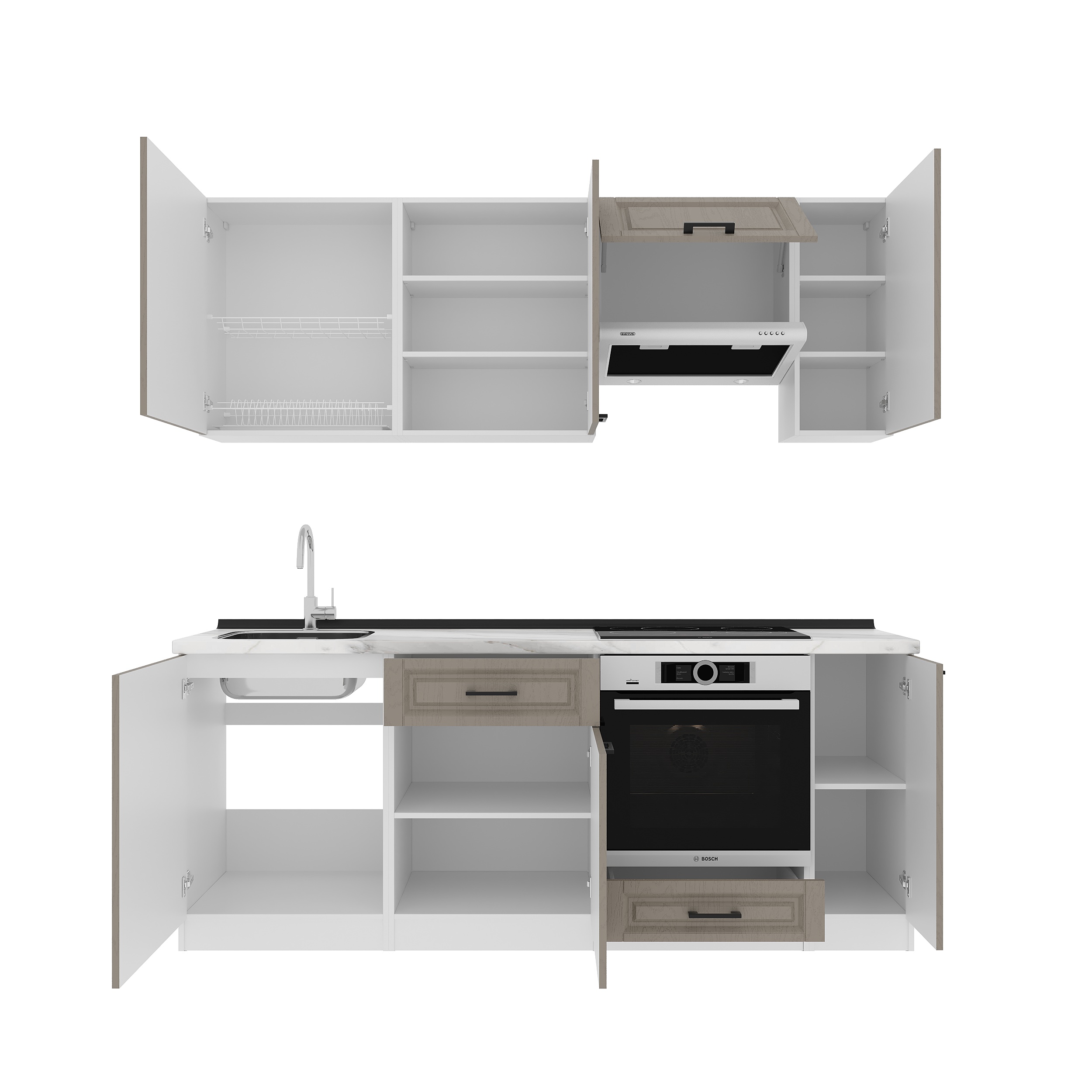 Set bucătărie: Laguna "B" Classic, Marmură, 210 cm