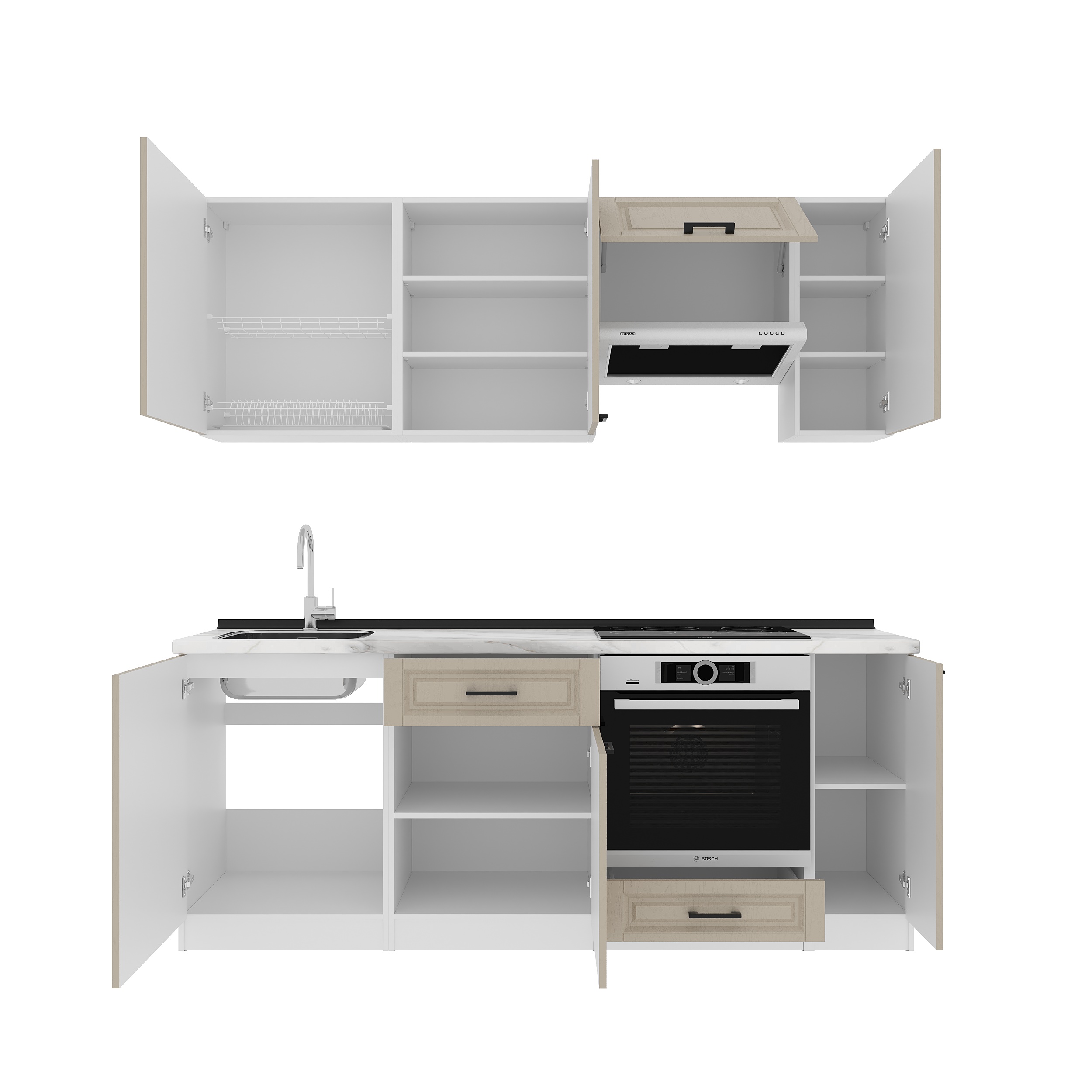 Set bucătărie: Laguna "B" Classic, Marmură, 210 cm