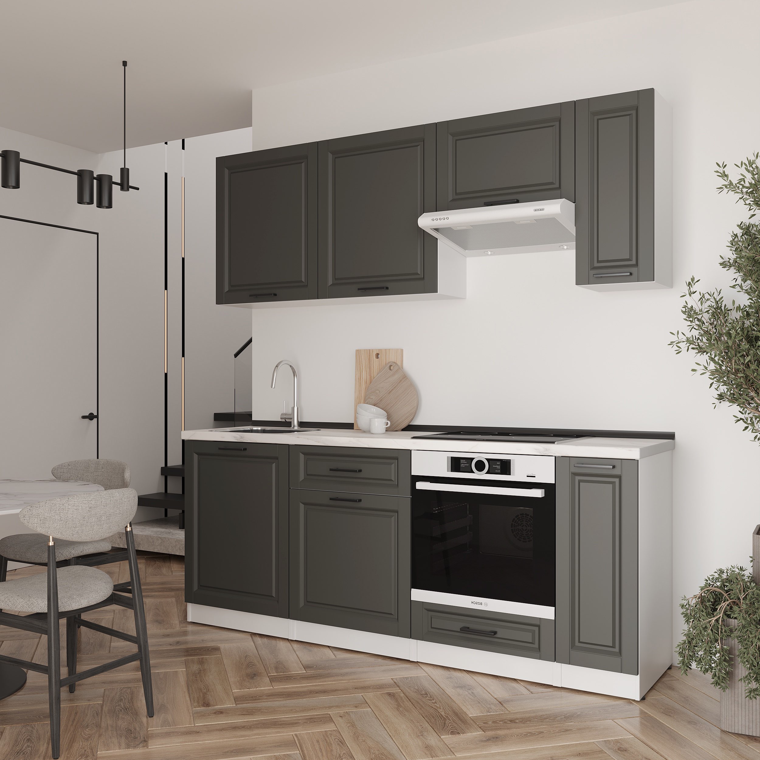 Kitchen: Laguna "B" Classic, Marble, 210 cm