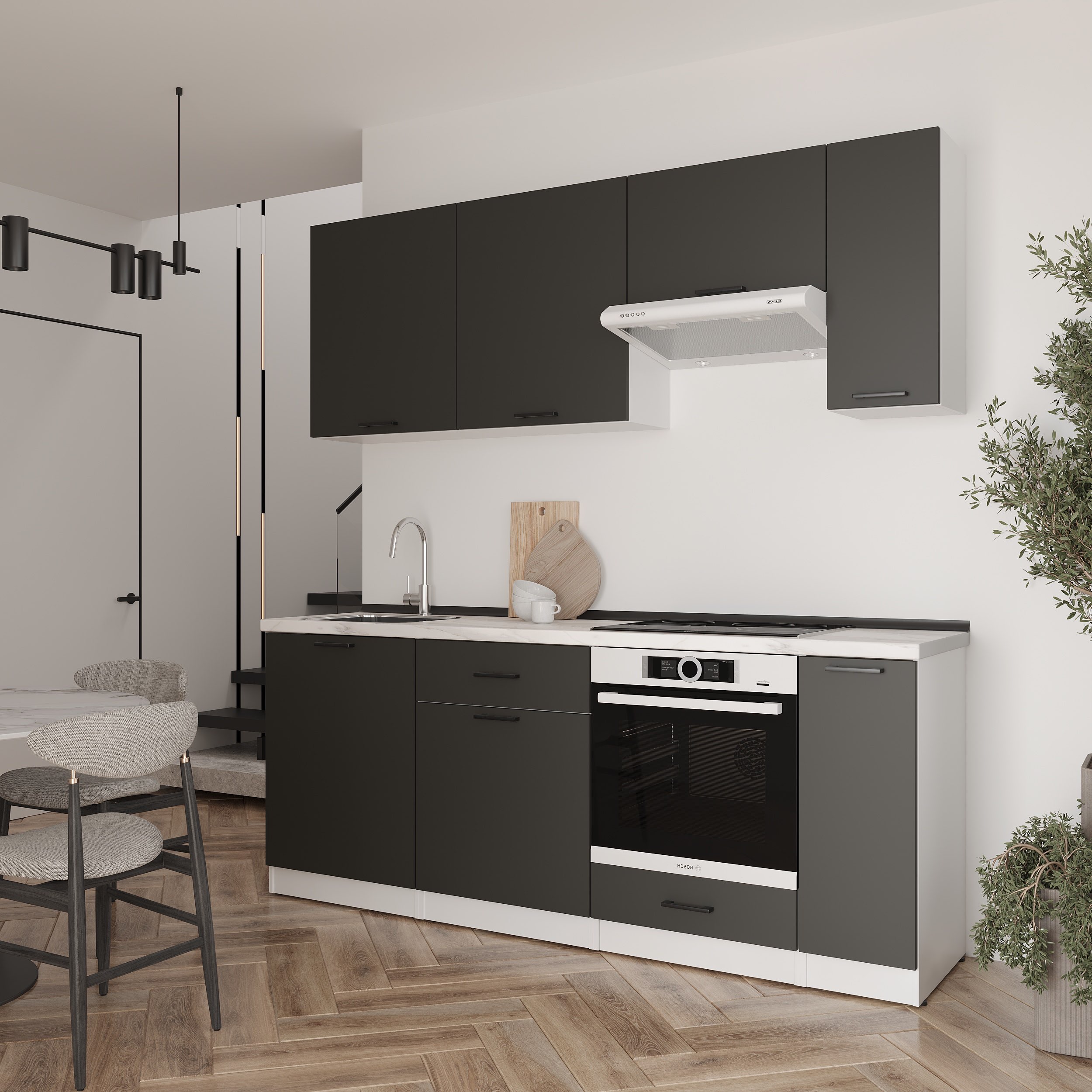 Set bucătărie: Laguna "B" Modern, Marmură, 210 cm