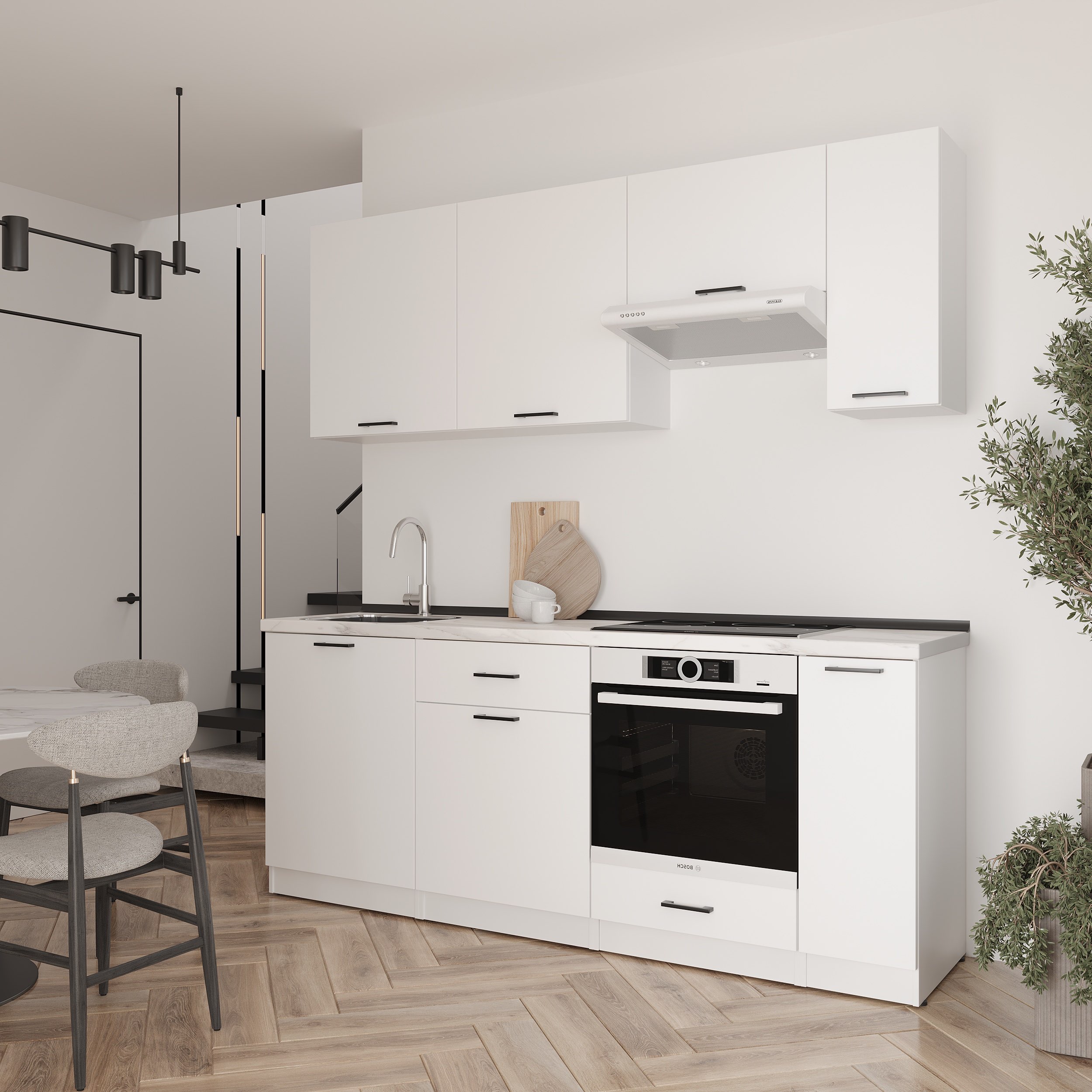 Set bucătărie: Laguna "B" Modern, Marmură, 210 cm