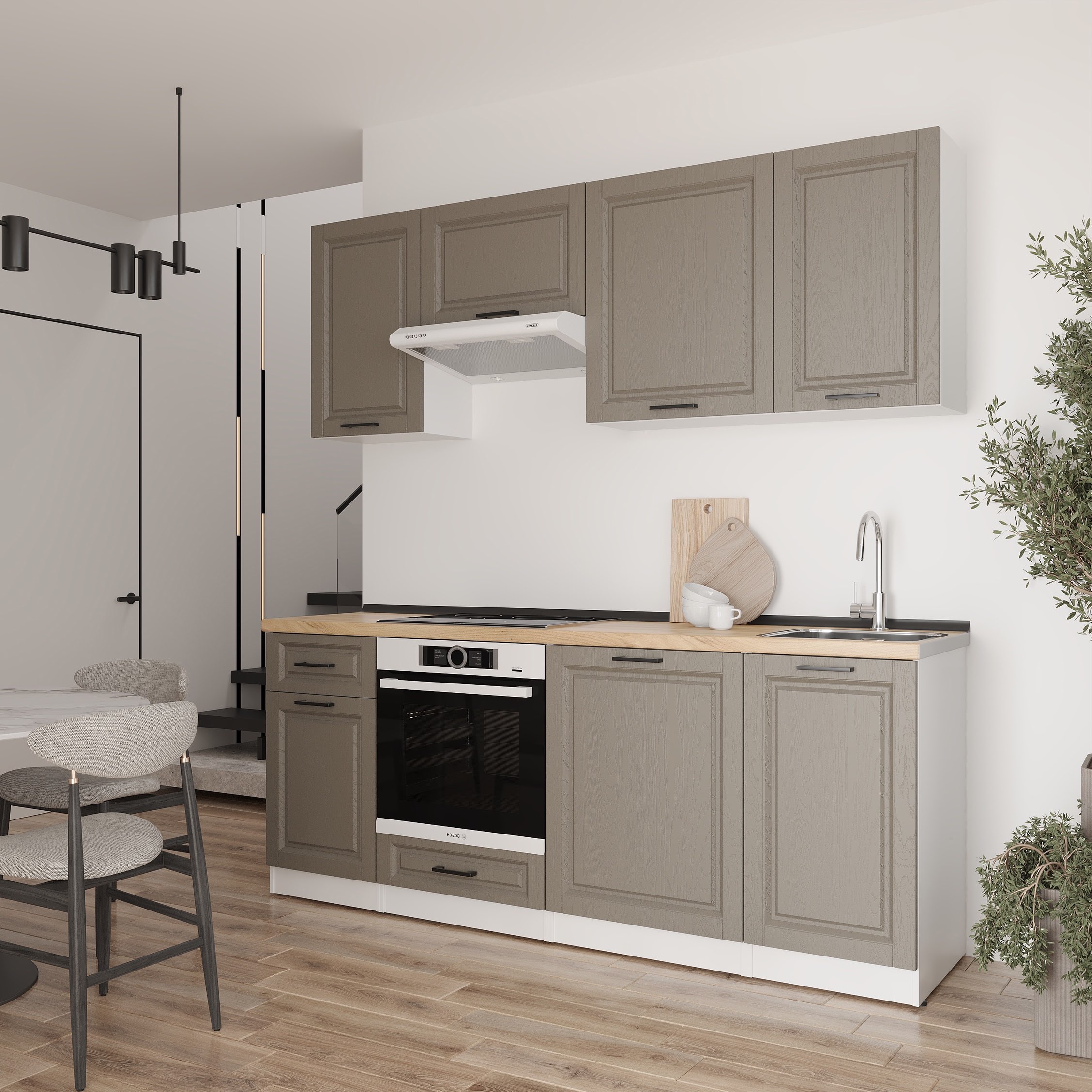 Set bucătărie: Laguna "C" Classic, Stejar Auriu, 210 cm