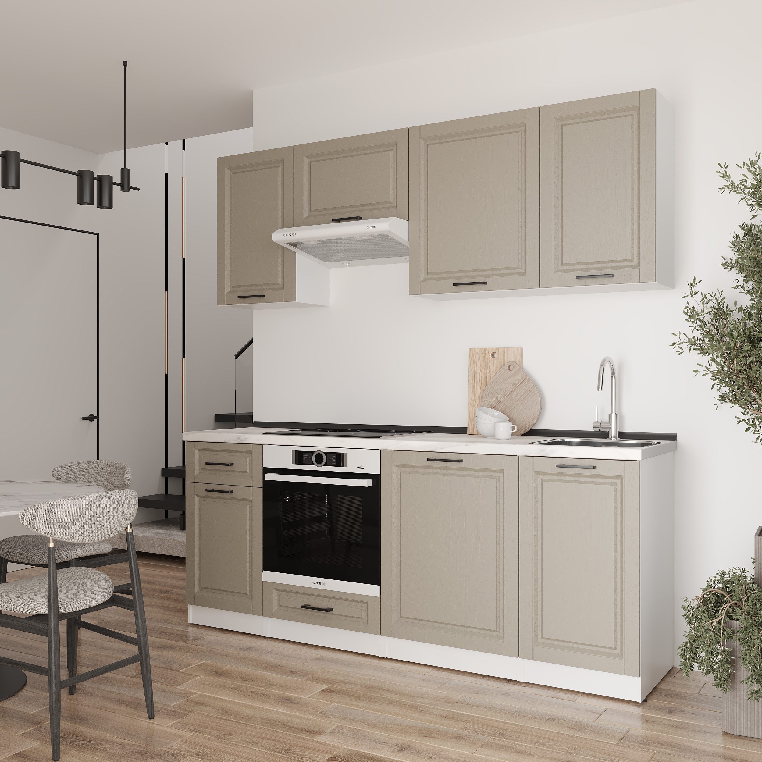 Set bucătărie: Laguna "C" Classic, Marmură, 210 cm