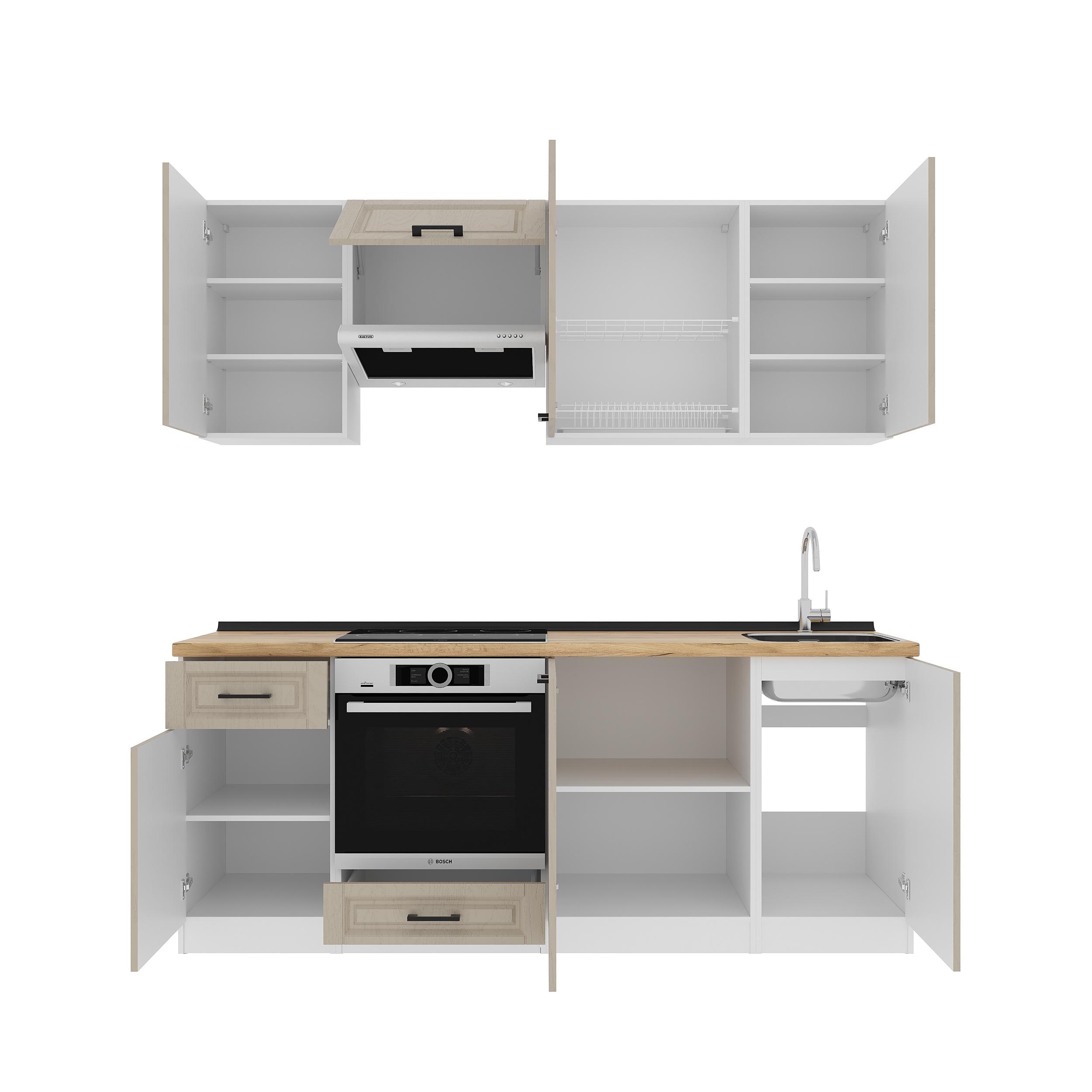 Set bucătărie: Laguna "C" Classic, Stejar Auriu, 210 cm
