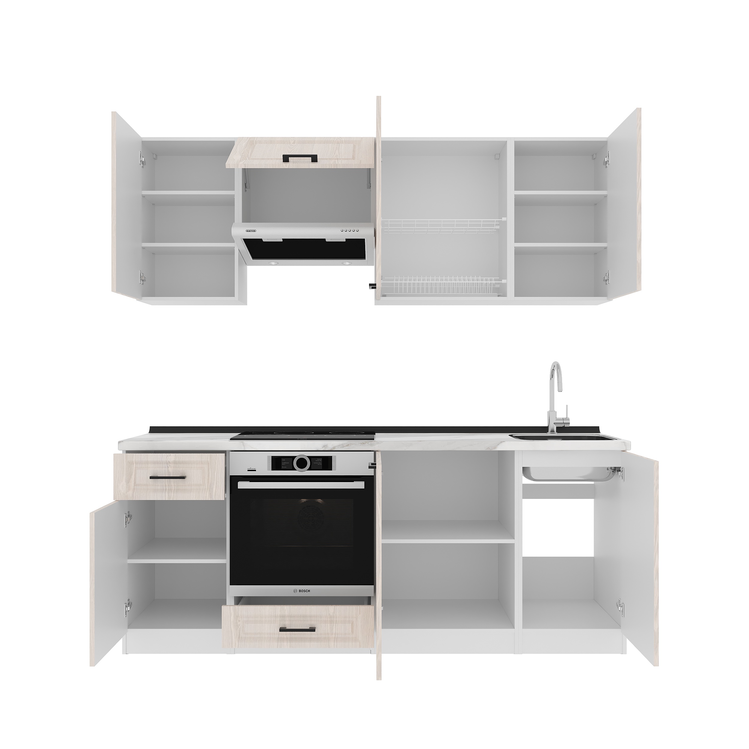 Set bucătărie: Laguna "C" Classic, Marmură, 210 cm