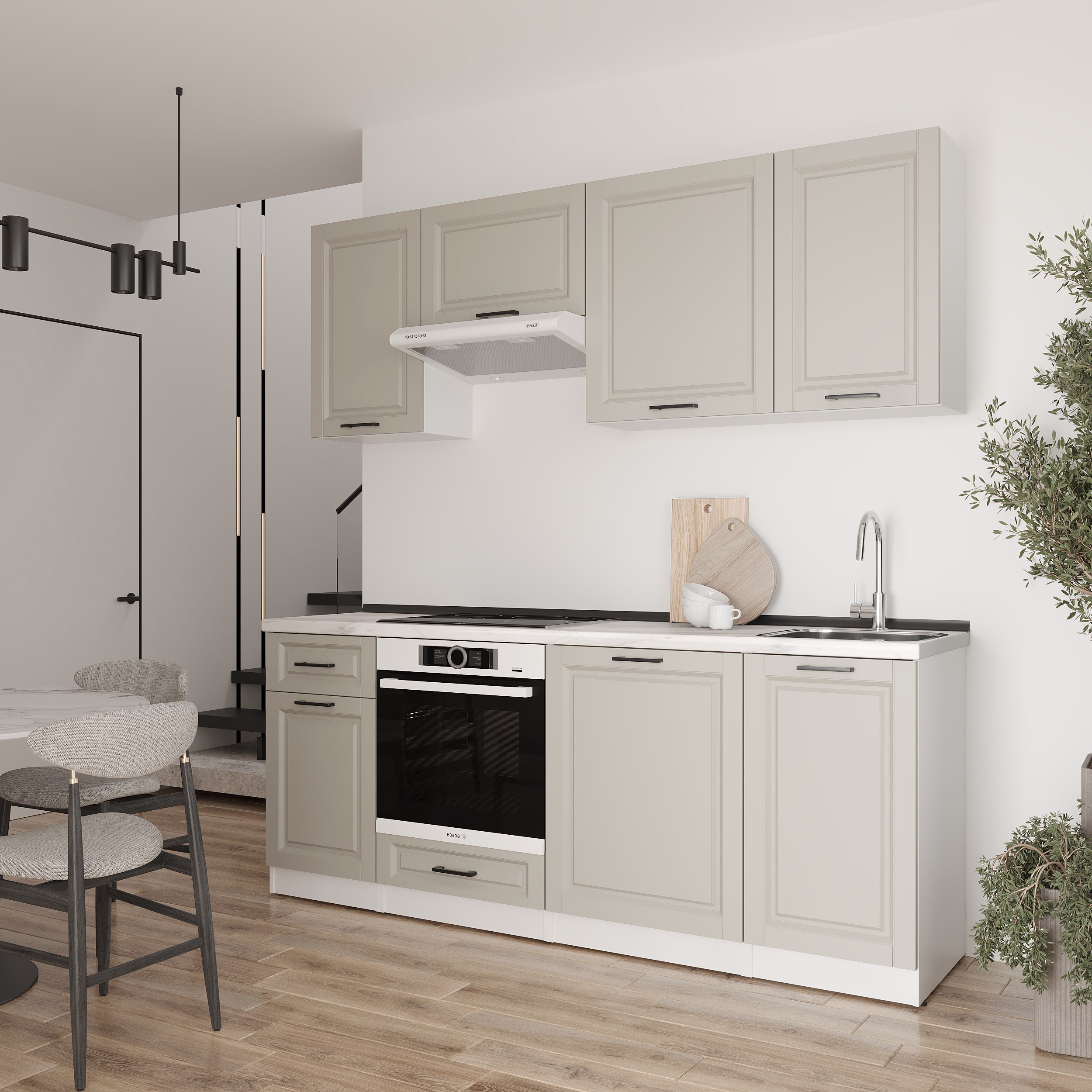 Set bucătărie: Laguna "C" Classic, Marmură, 210 cm