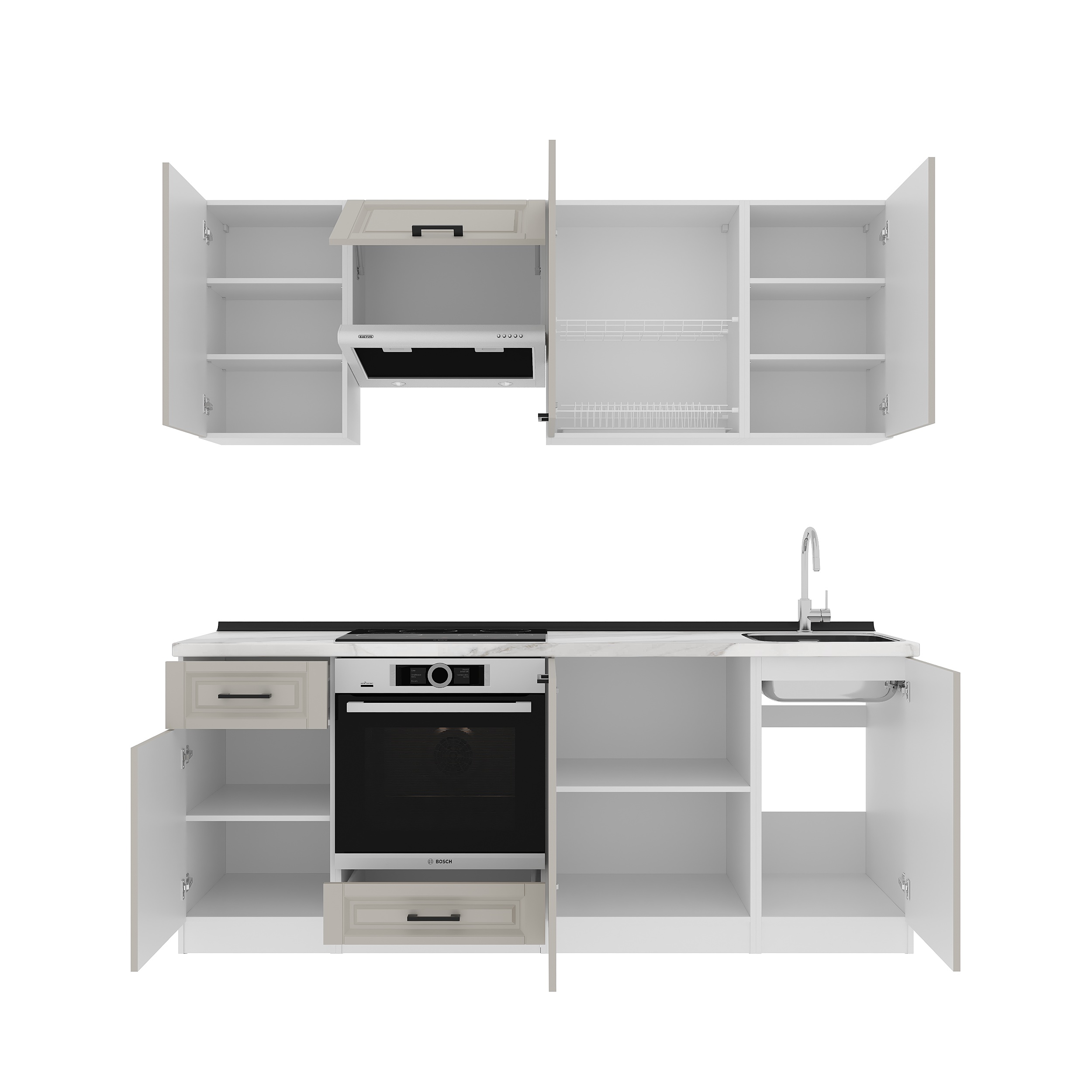 Set bucătărie: Laguna "C" Classic, Marmură, 210 cm
