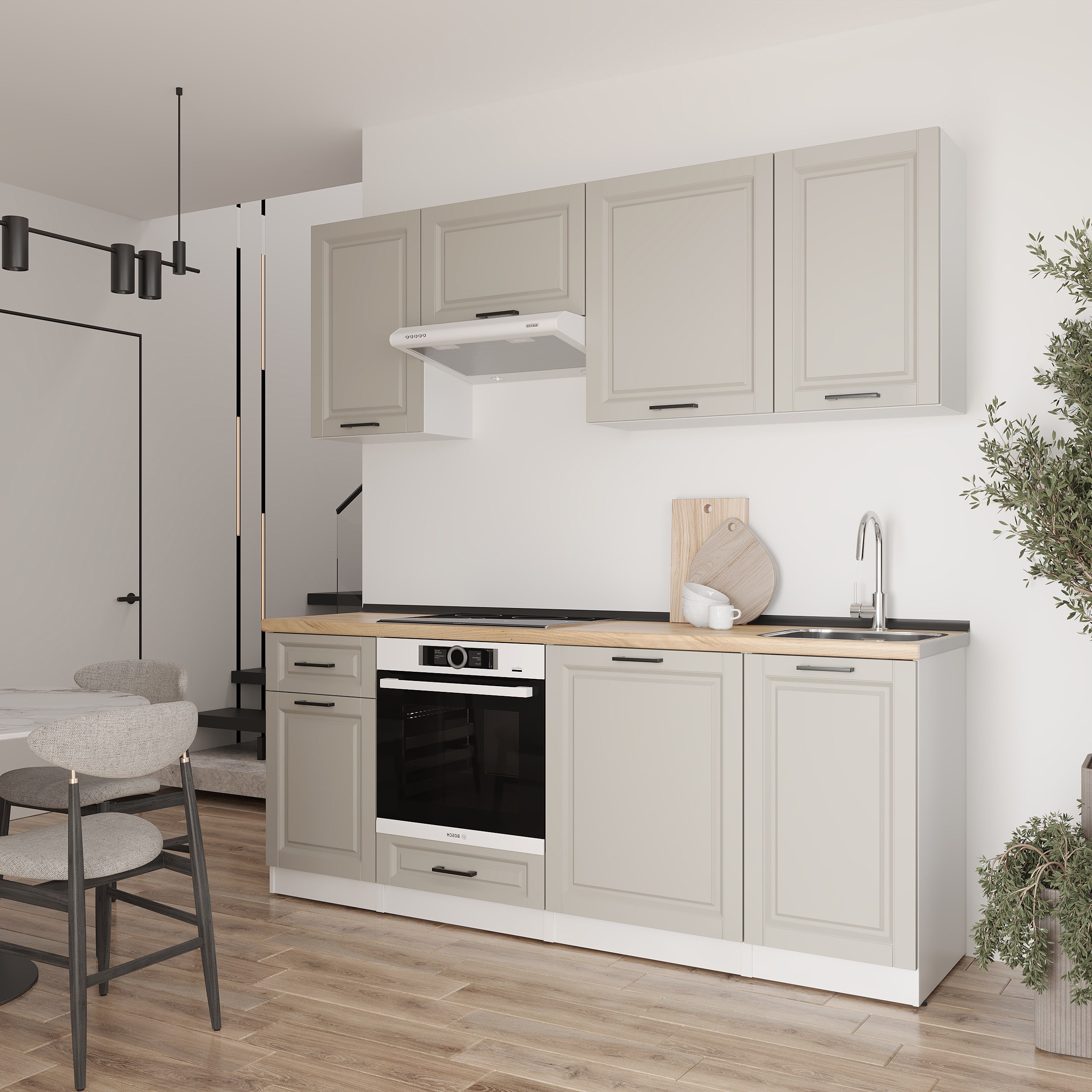 Set bucătărie: Laguna "C" Classic, Stejar Auriu, 210 cm