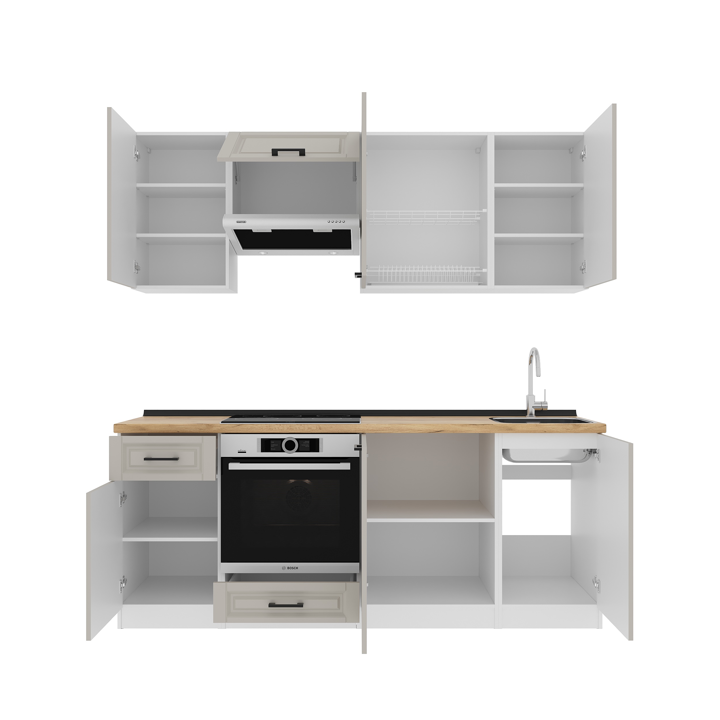 Set bucătărie: Laguna "C" Classic, Stejar Auriu, 210 cm