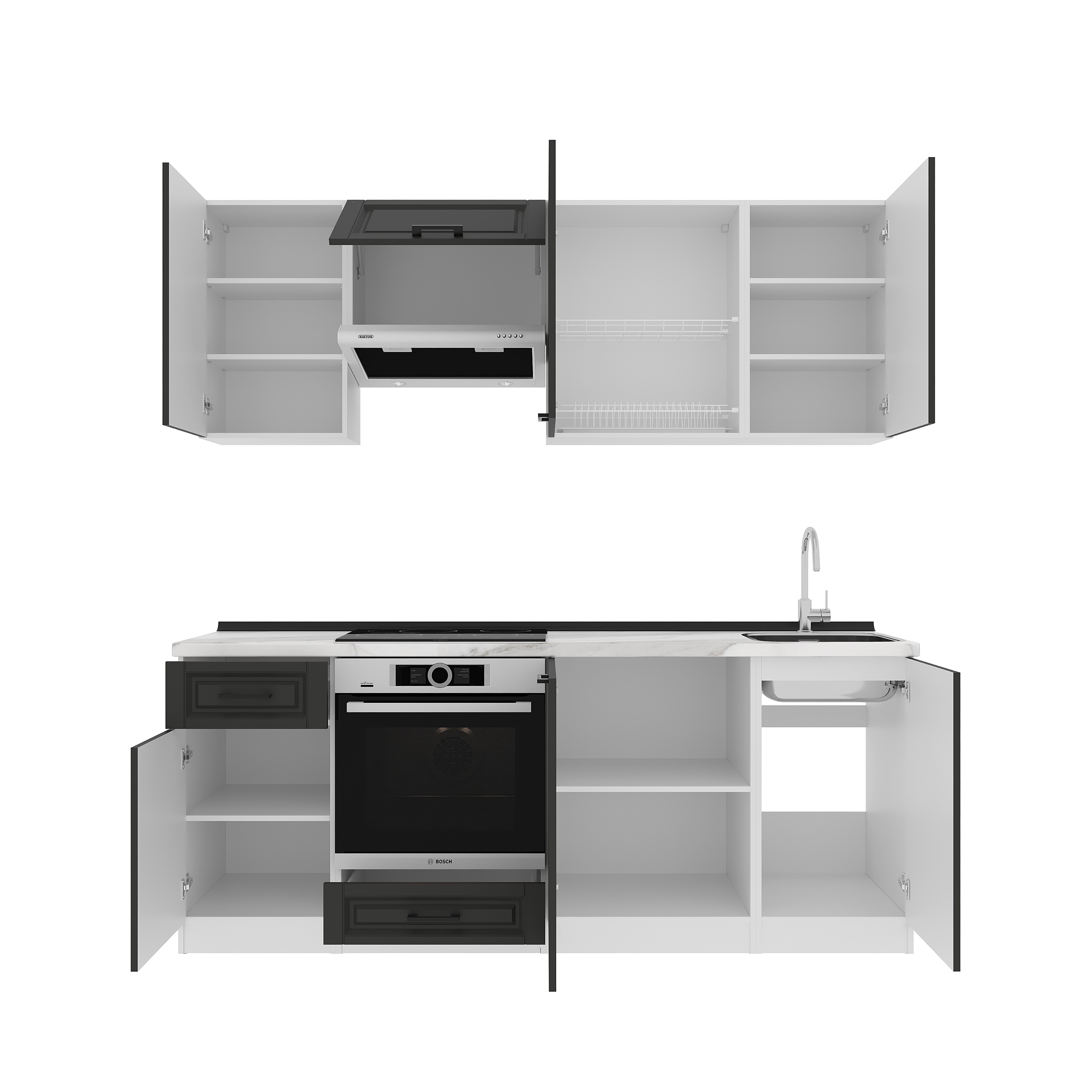Set bucătărie: Laguna "C" Classic, Marmură, 210 cm