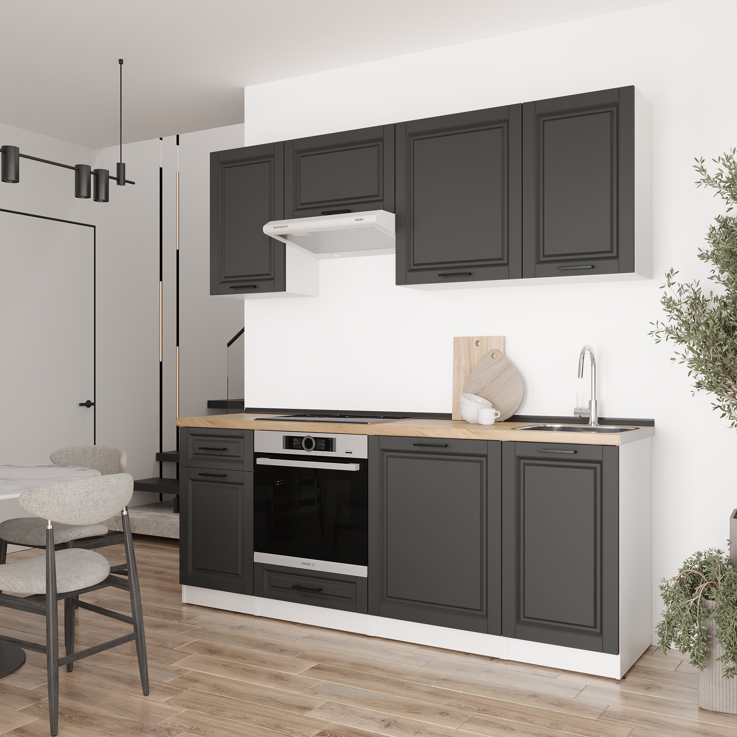 Set bucătărie: Laguna "C" Classic, Stejar Auriu, 210 cm