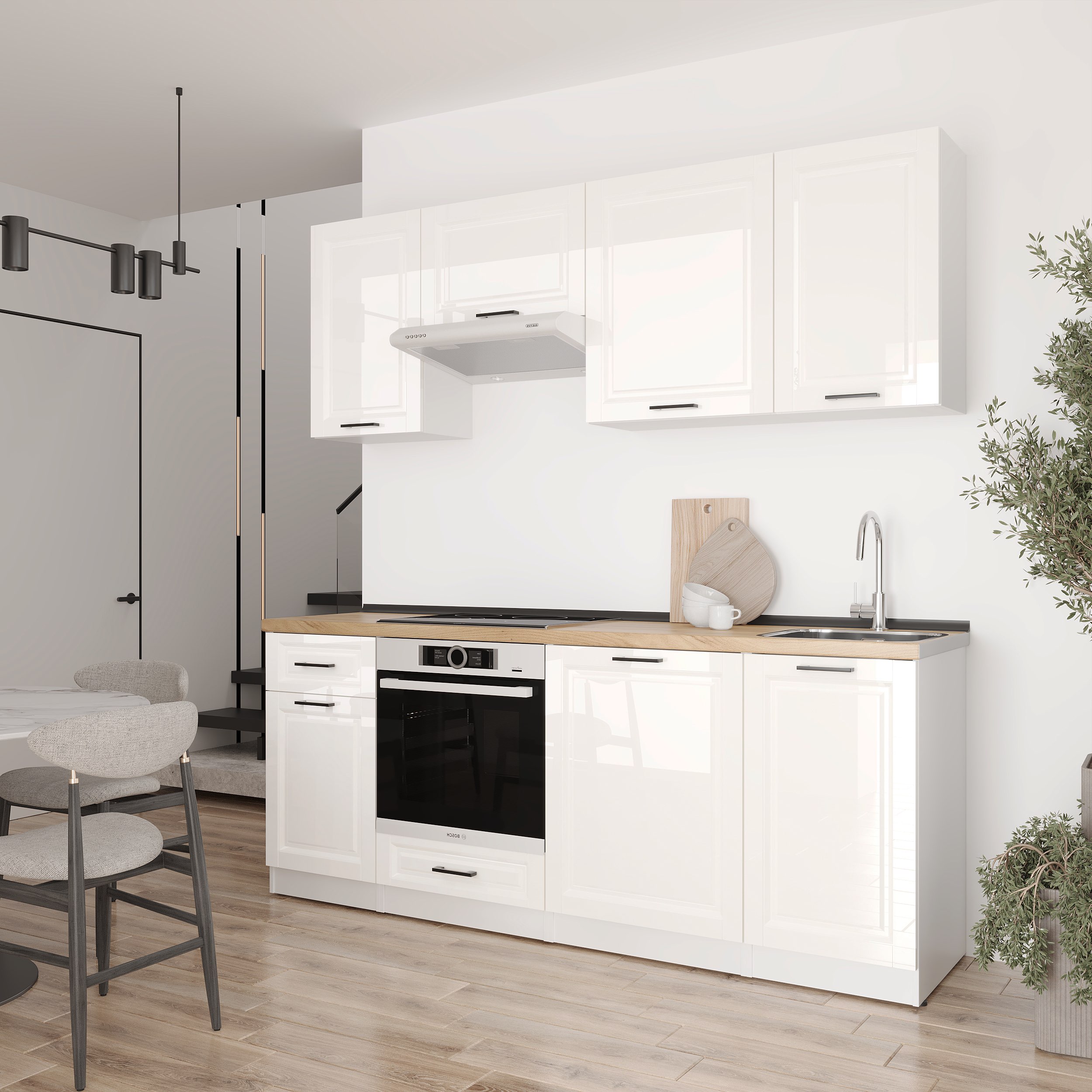 Set bucătărie: Laguna "C" Classic, Stejar Auriu, 210 cm