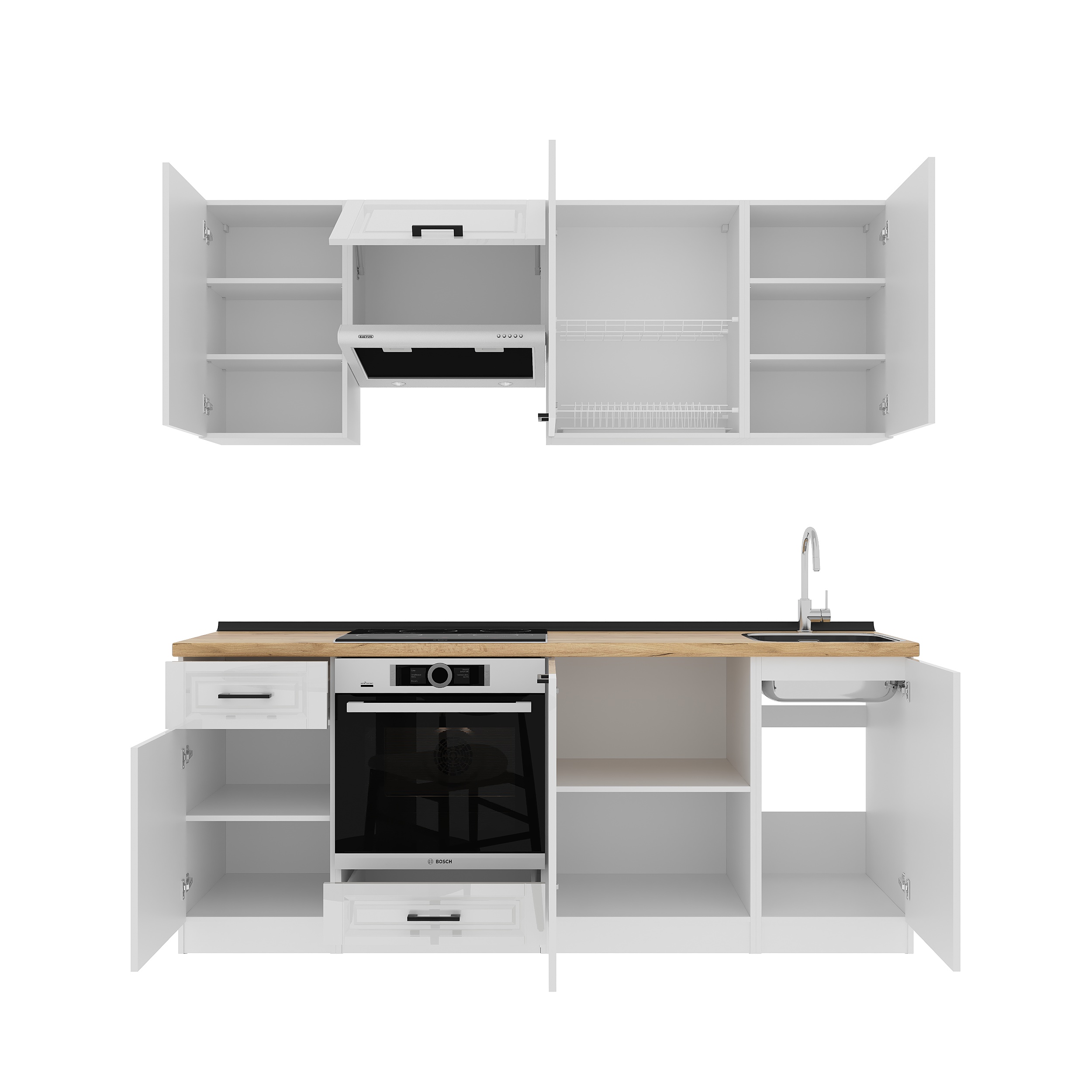 Set bucătărie: Laguna "C" Classic, Stejar Auriu, 210 cm