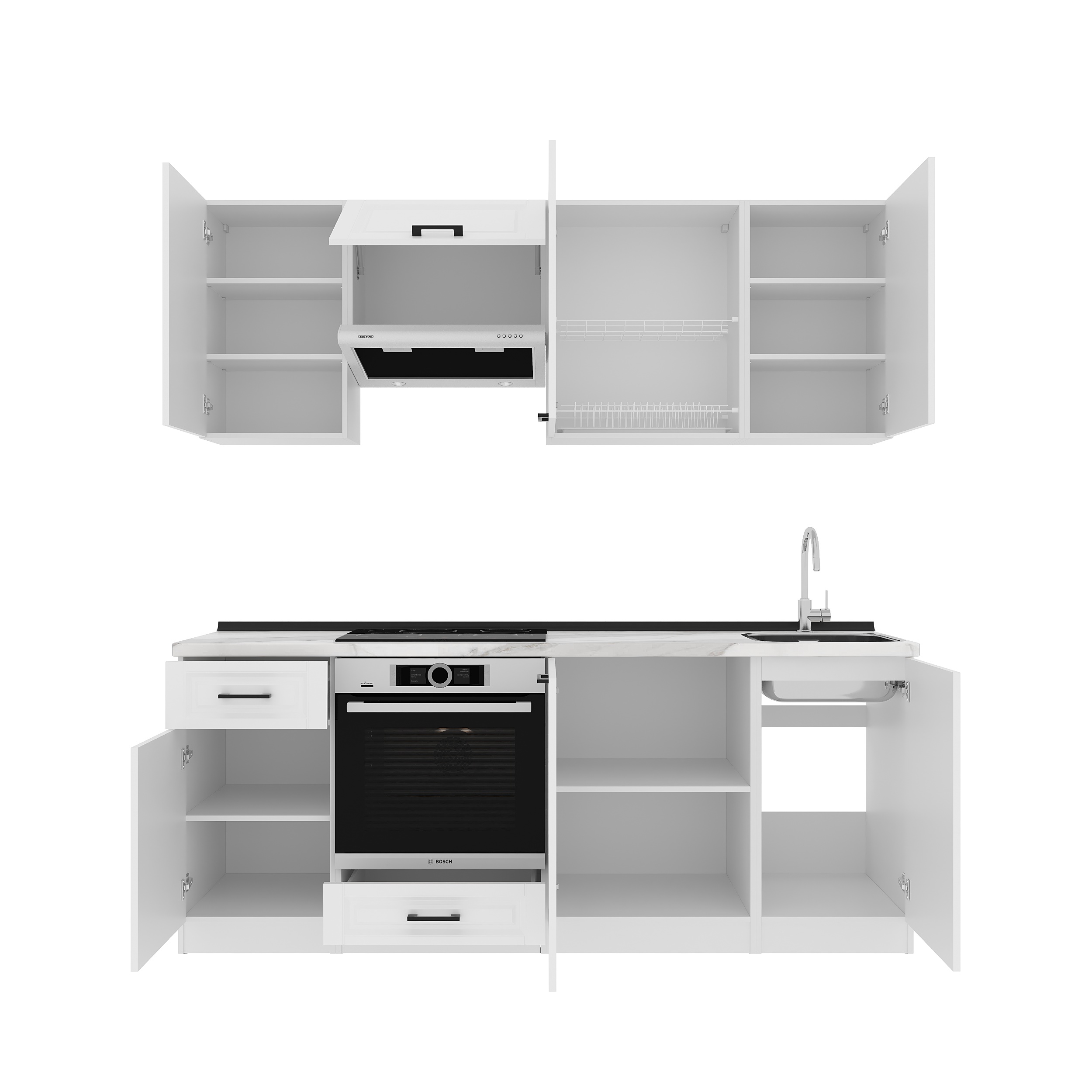 Set bucătărie: Laguna "C" Classic, Marmură, 210 cm