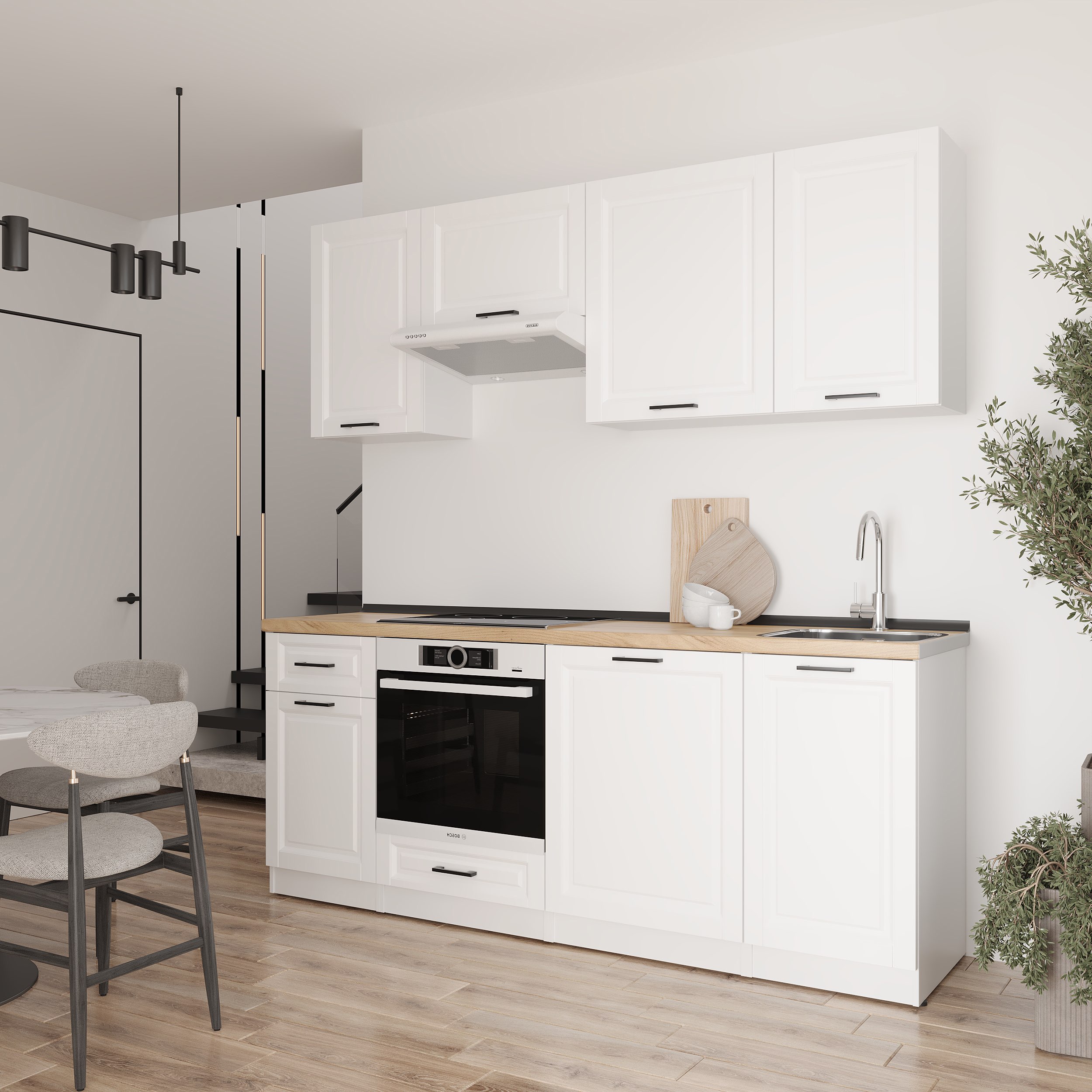 Set bucătărie: Laguna "C" Classic, Stejar Auriu, 210 cm