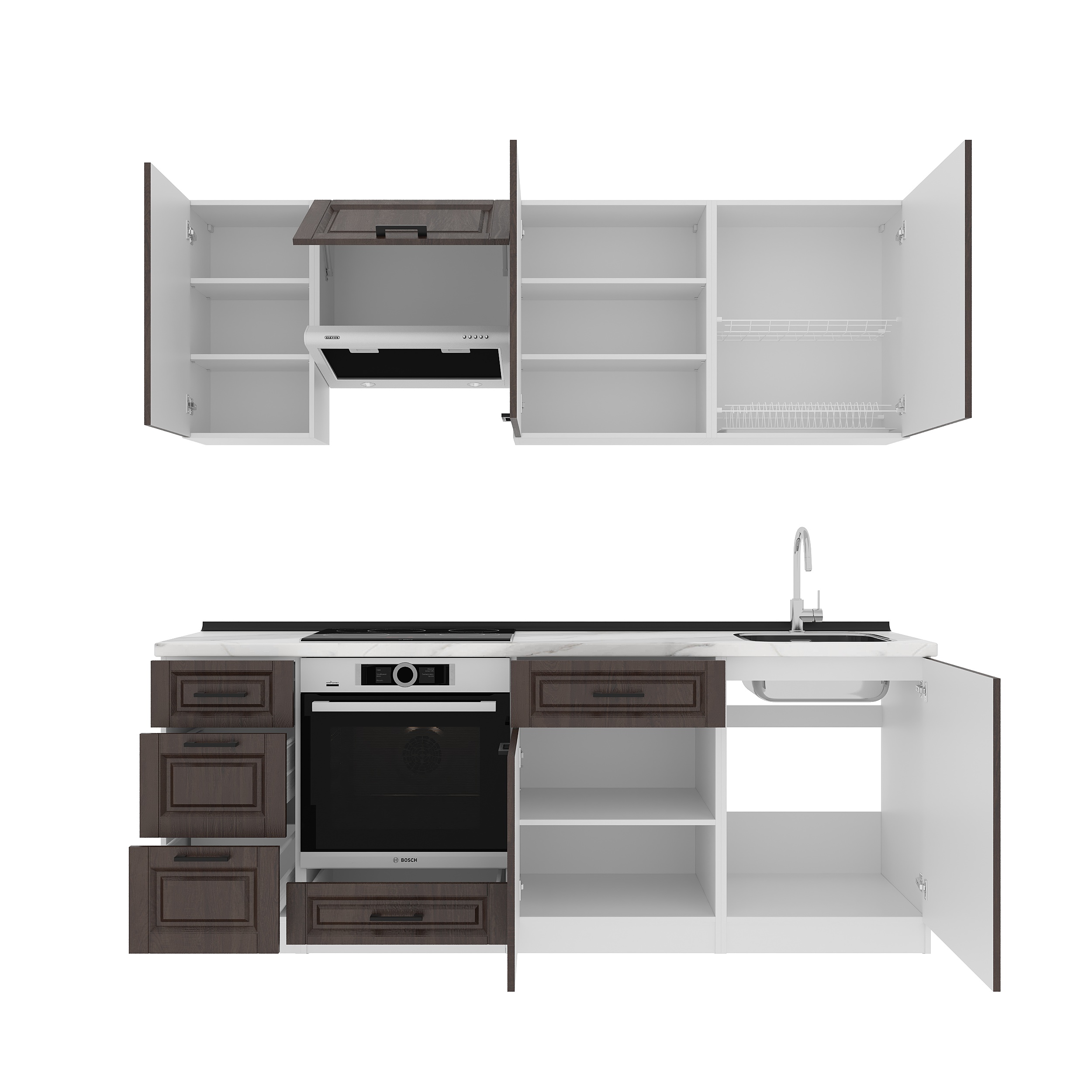 Set bucătărie: Simona "A" Classic, Marmură, 220 cm