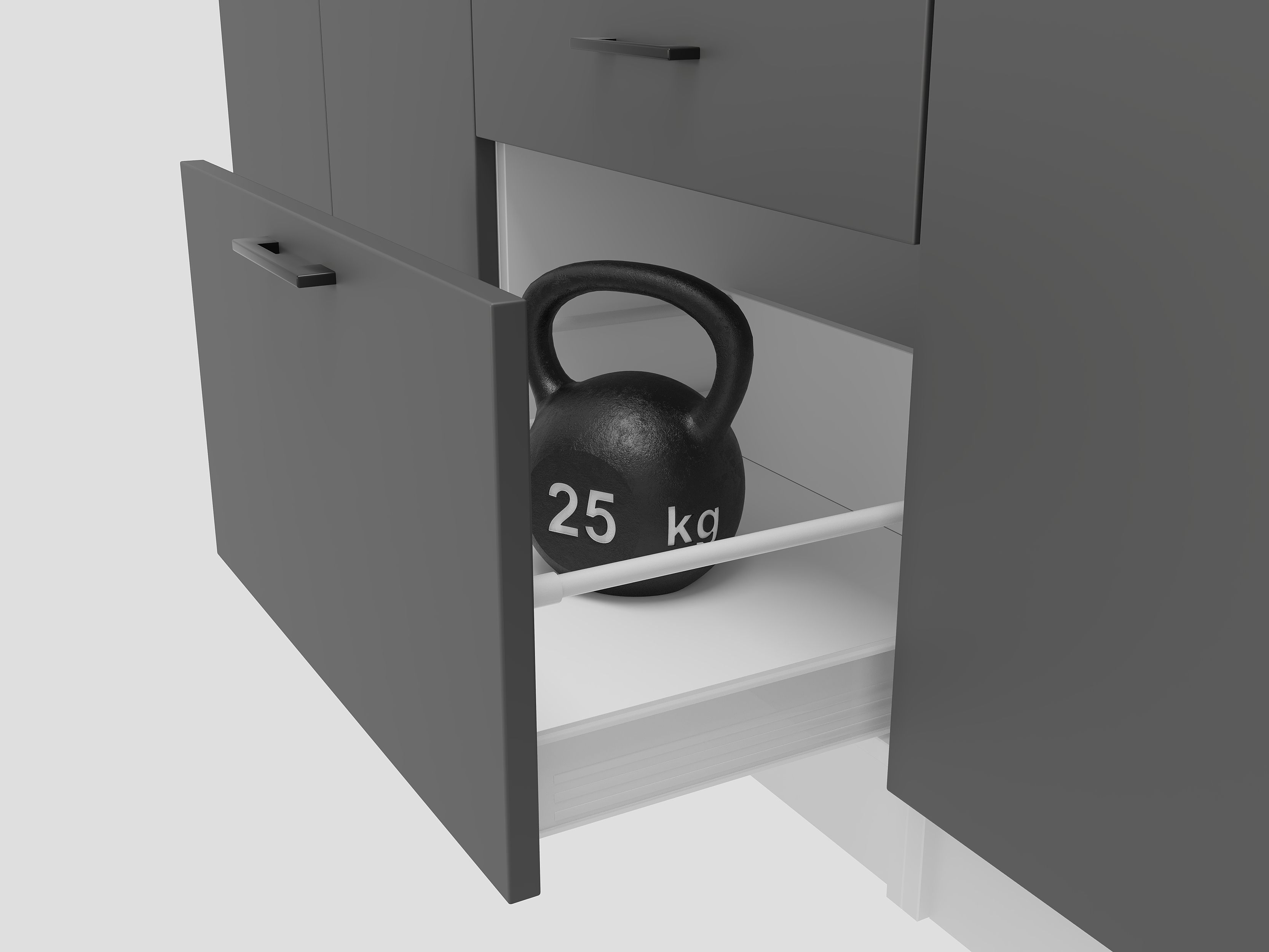 Kitchen: Simona "A" Modern, Gold Oak, 220 cm