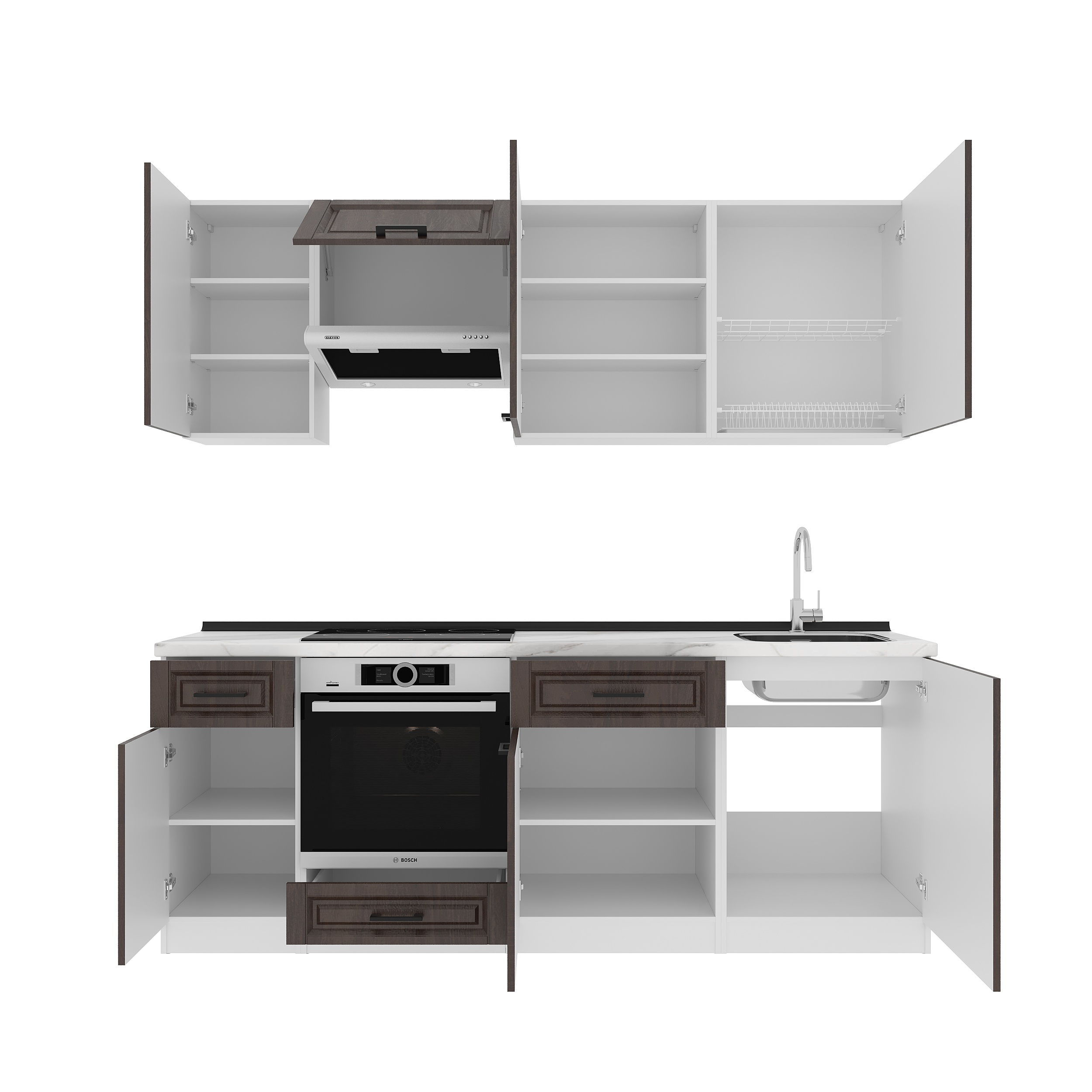 Kitchen: Simona "C" Classic, Marble, 220 cm