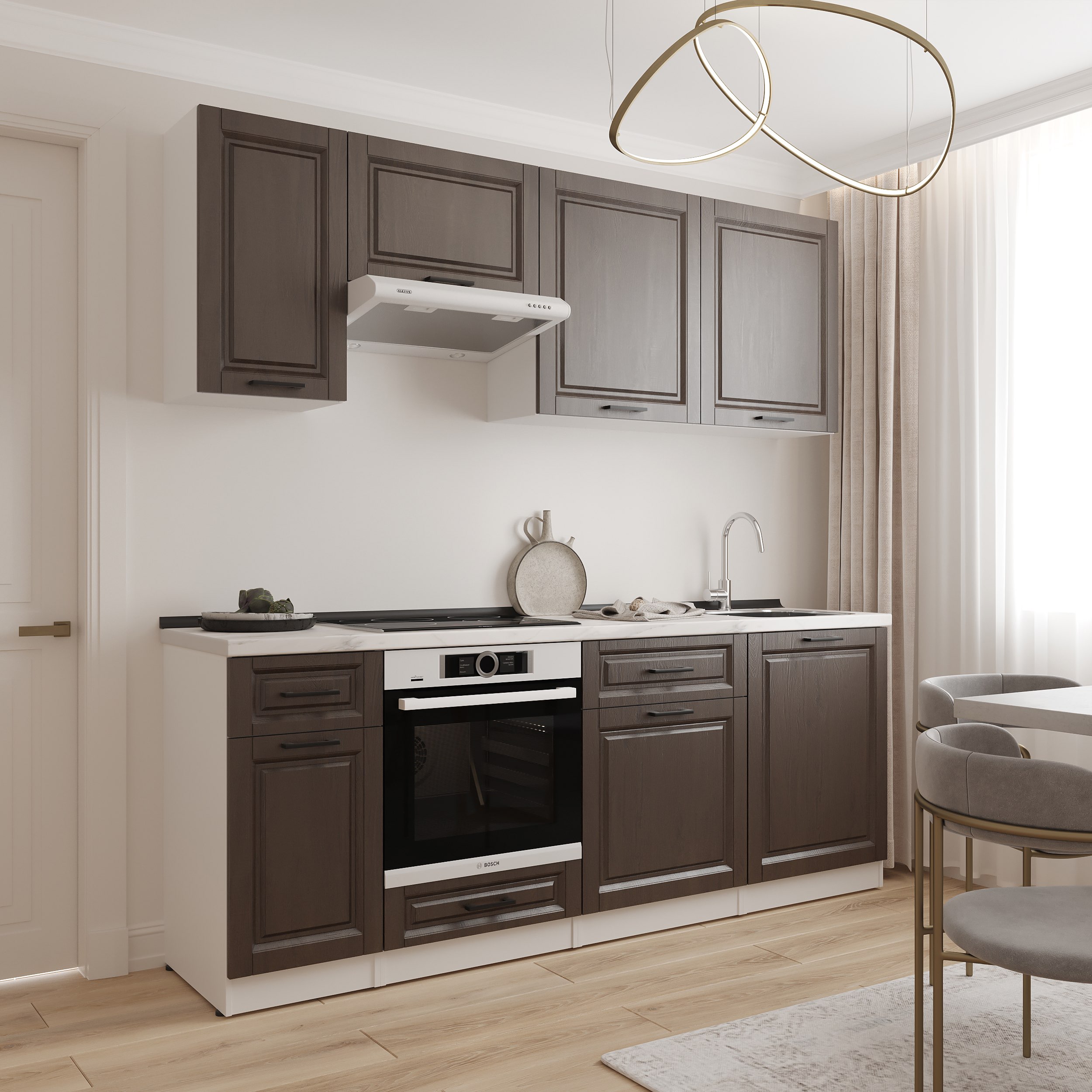 Kitchen: Simona "C" Classic, Marble, 220 cm