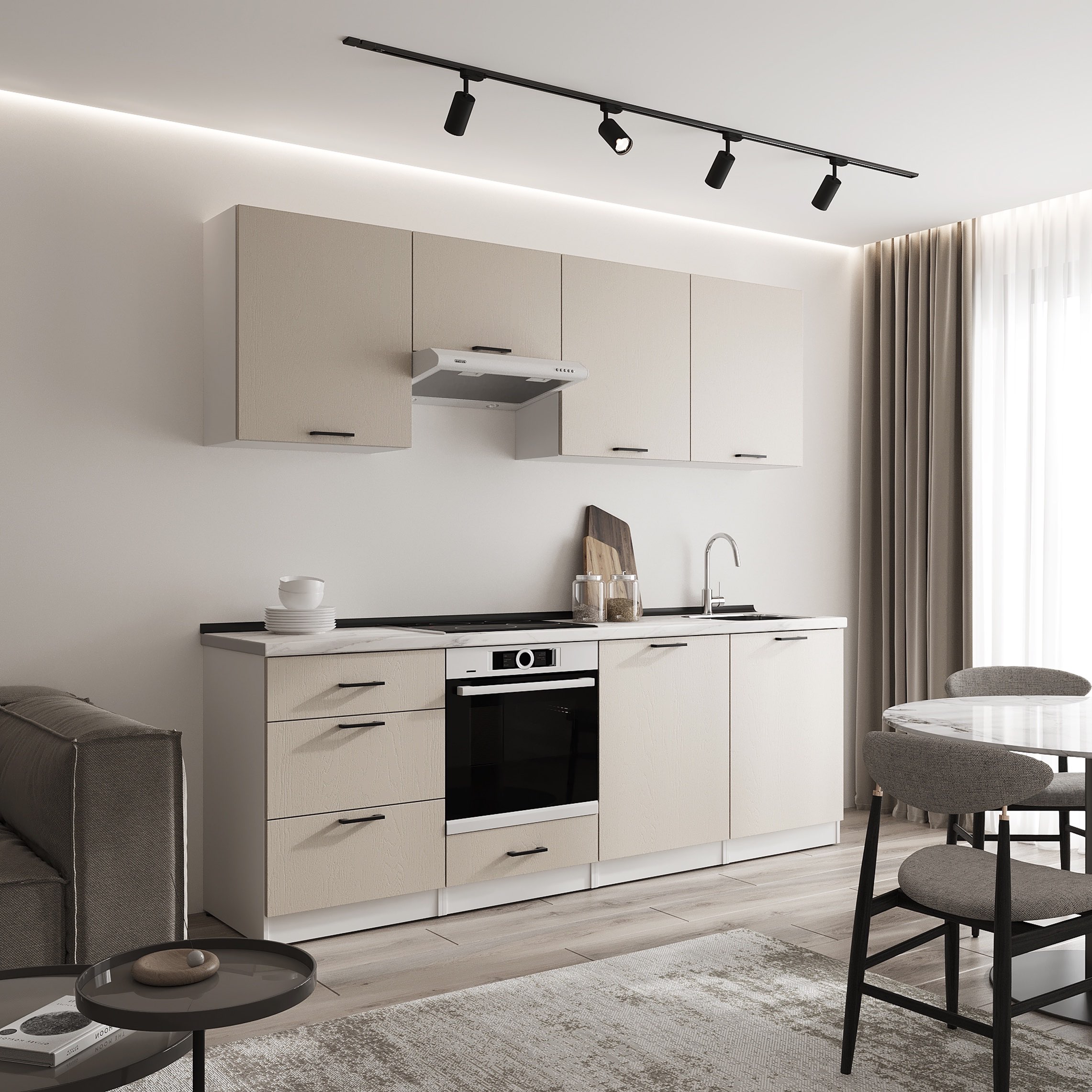 Кухонный гарнитур: Sabina "A" Modern, Мрамор, 240 см