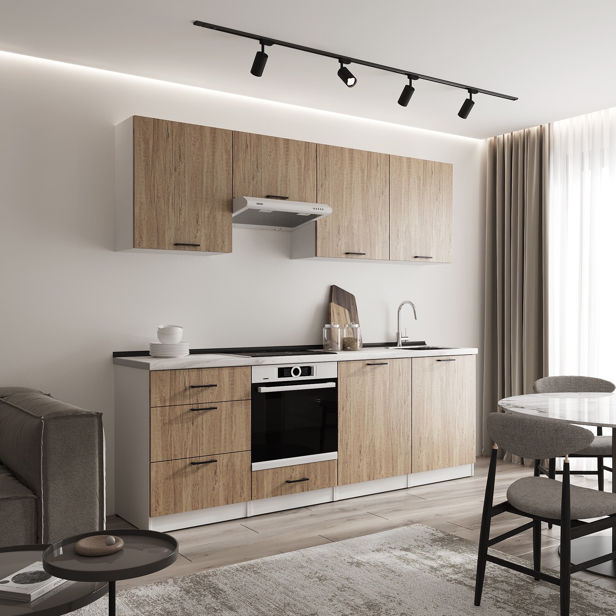 Кухонный гарнитур: Sabina "A" Modern, Мрамор, 240 см
