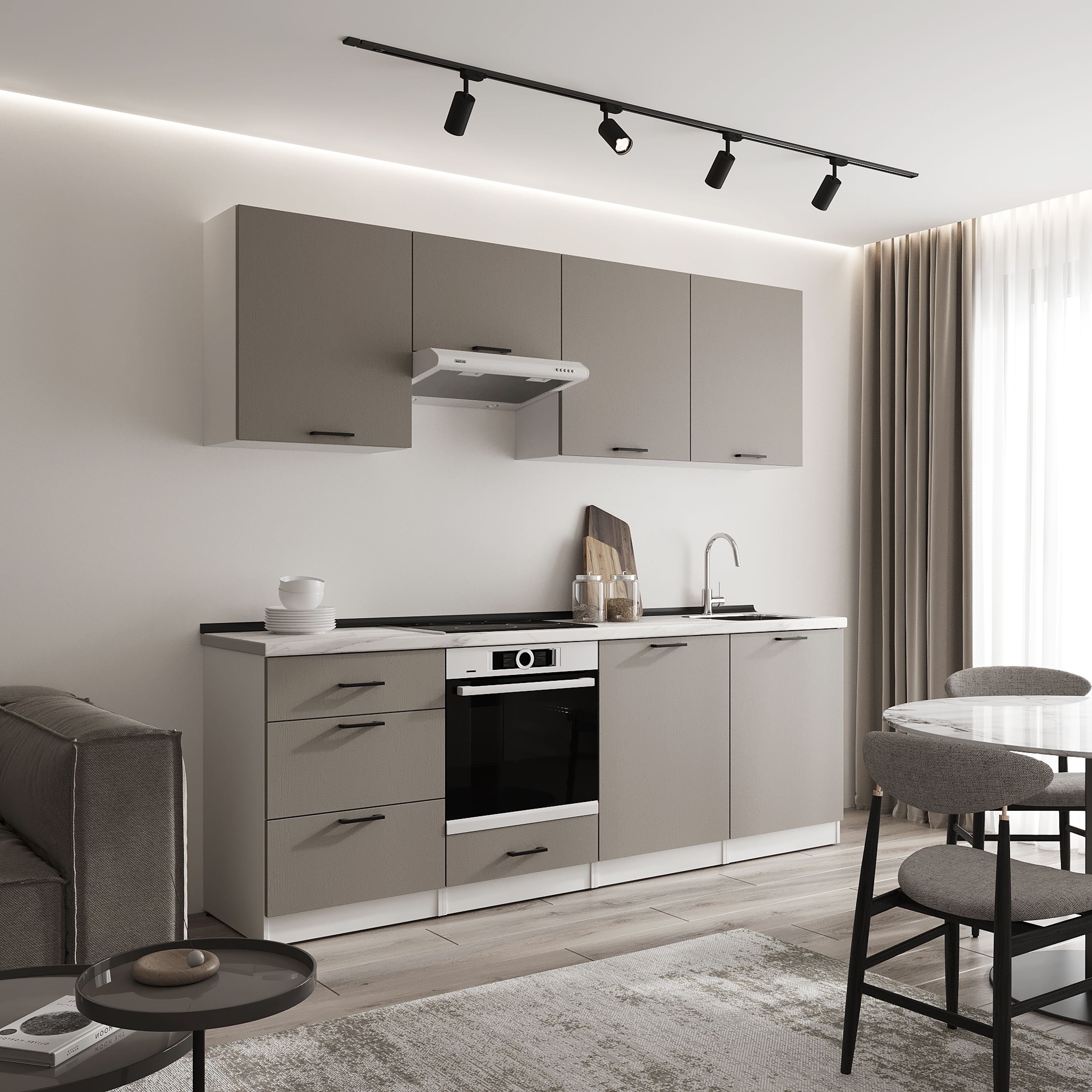 Кухонный гарнитур: Sabina "A" Modern, Мрамор, 240 см