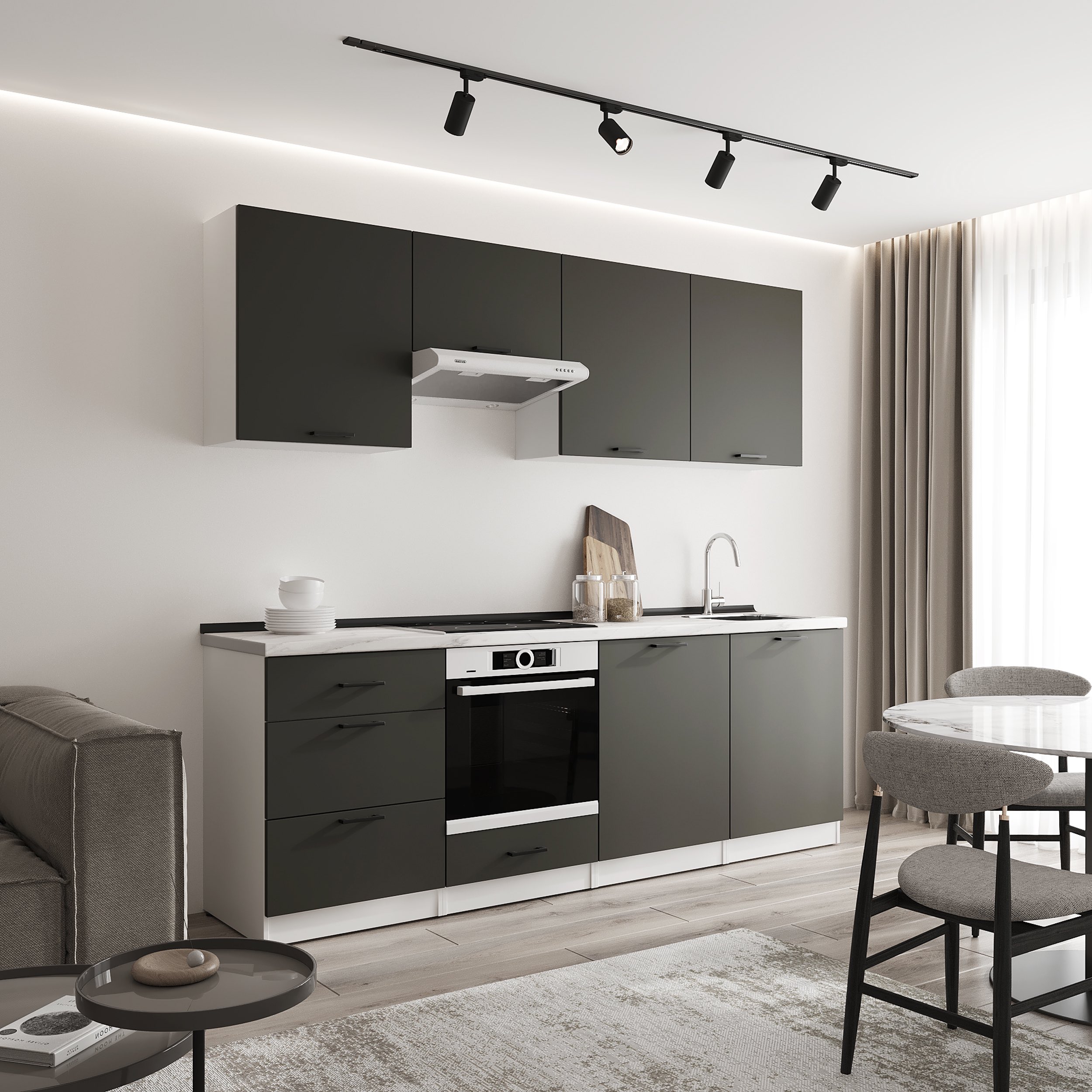 Кухонный гарнитур: Sabina "A" Modern, Мрамор, 240 см