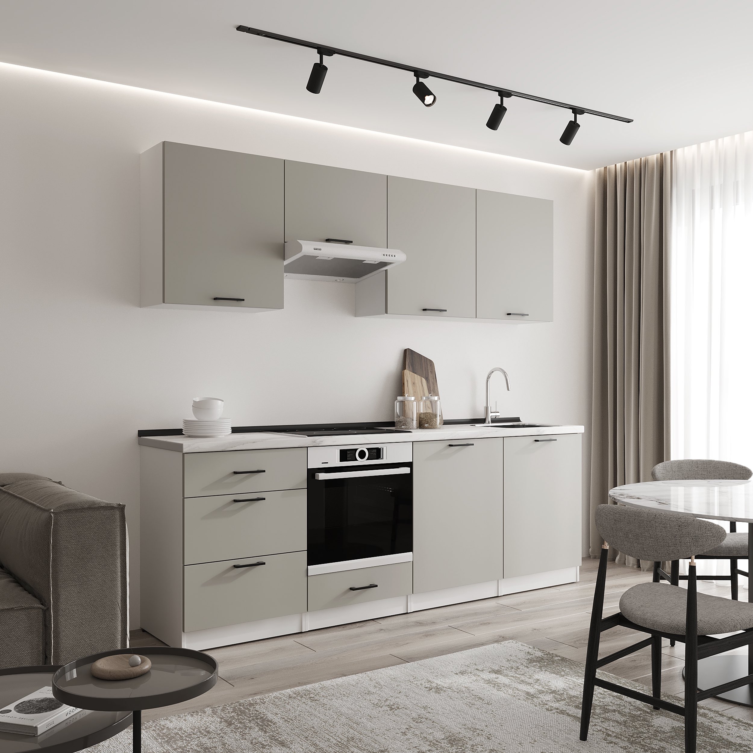 Кухонный гарнитур: Sabina "A" Modern, Мрамор, 240 см