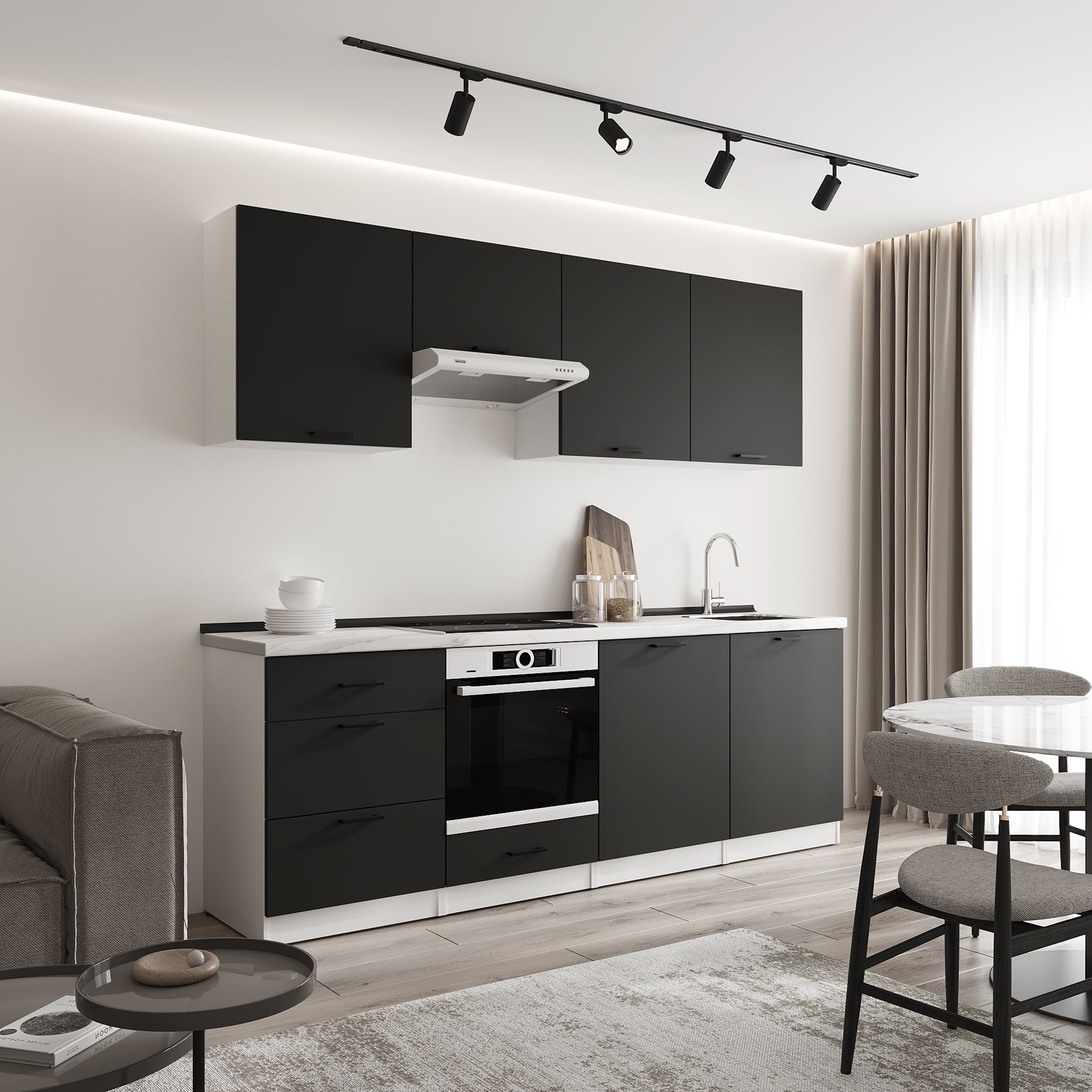 Кухонный гарнитур: Sabina "A" Modern, Мрамор, 240 см