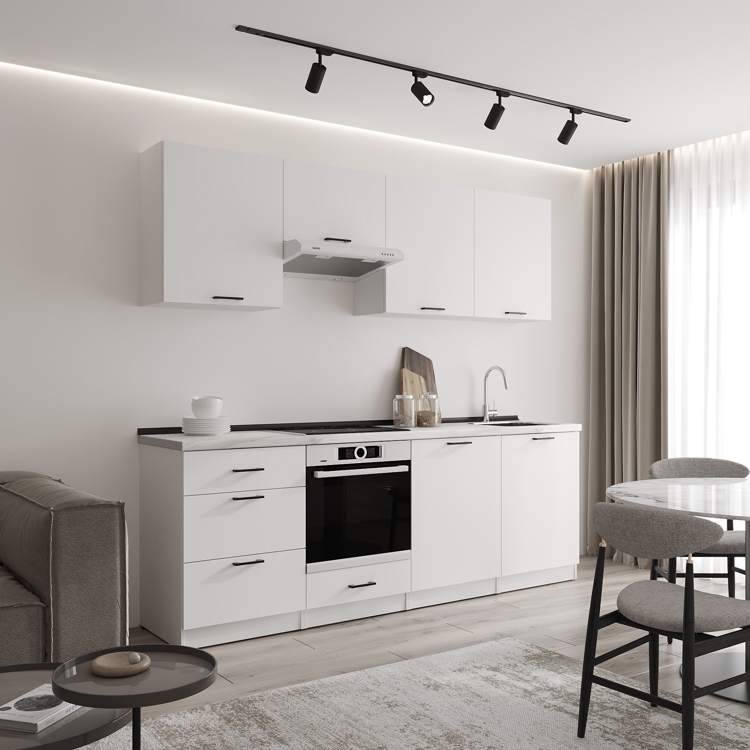 Кухонный гарнитур: Sabina "B" Modern, Мрамор, 240 см