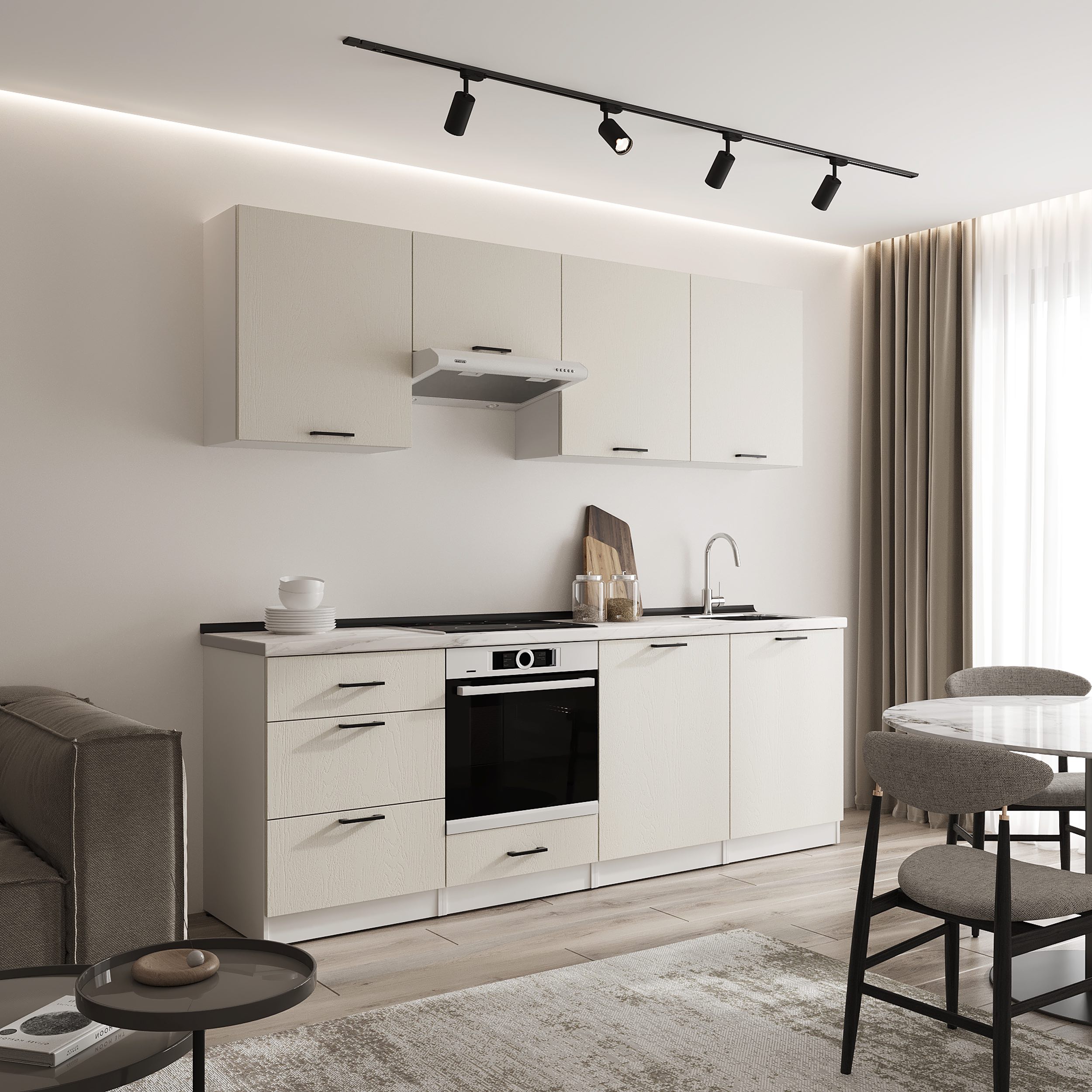 Кухонный гарнитур: Sabina "B" Modern, Мрамор, 240 см