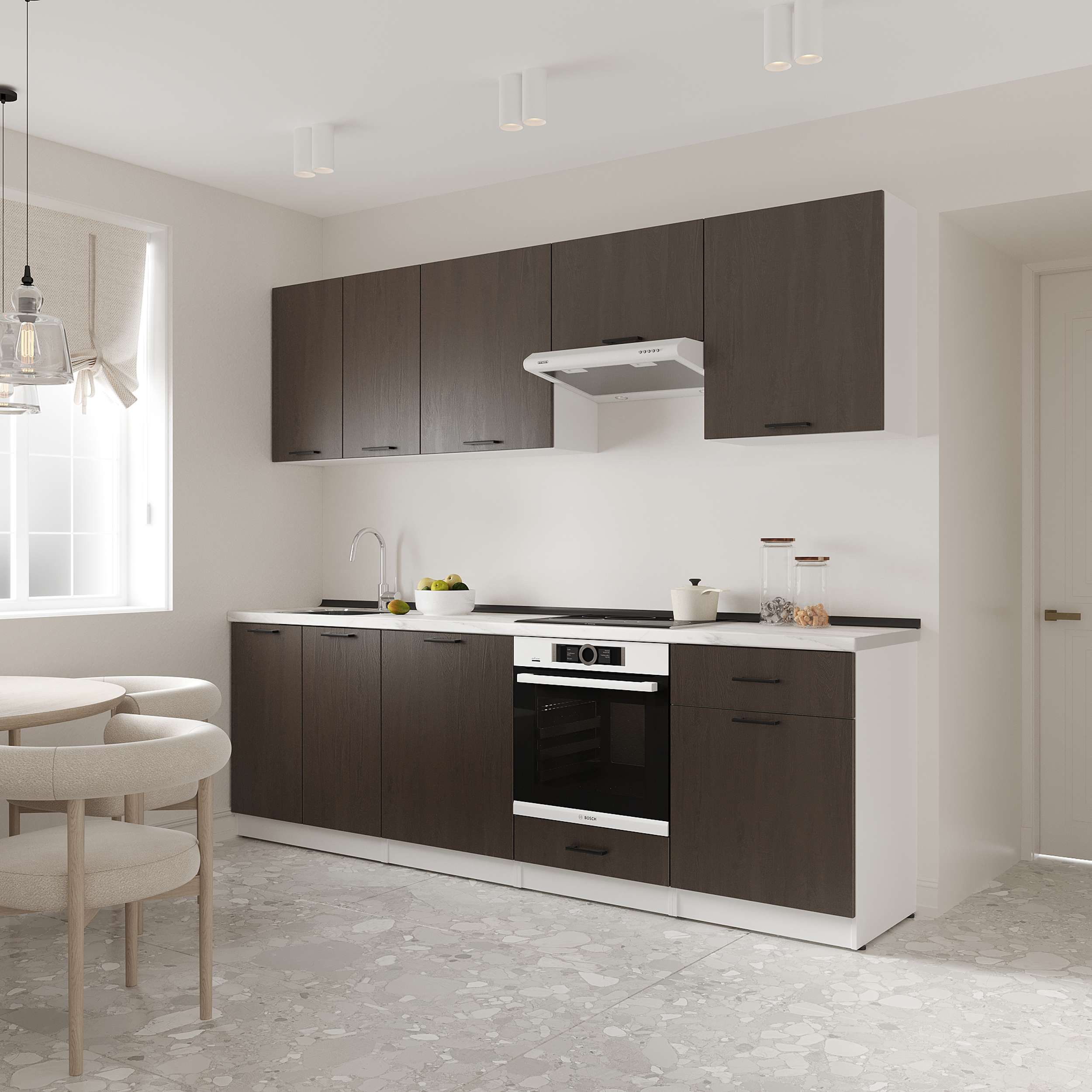 Kitchen: Vincento "B" Modern, Marble, 260 cm