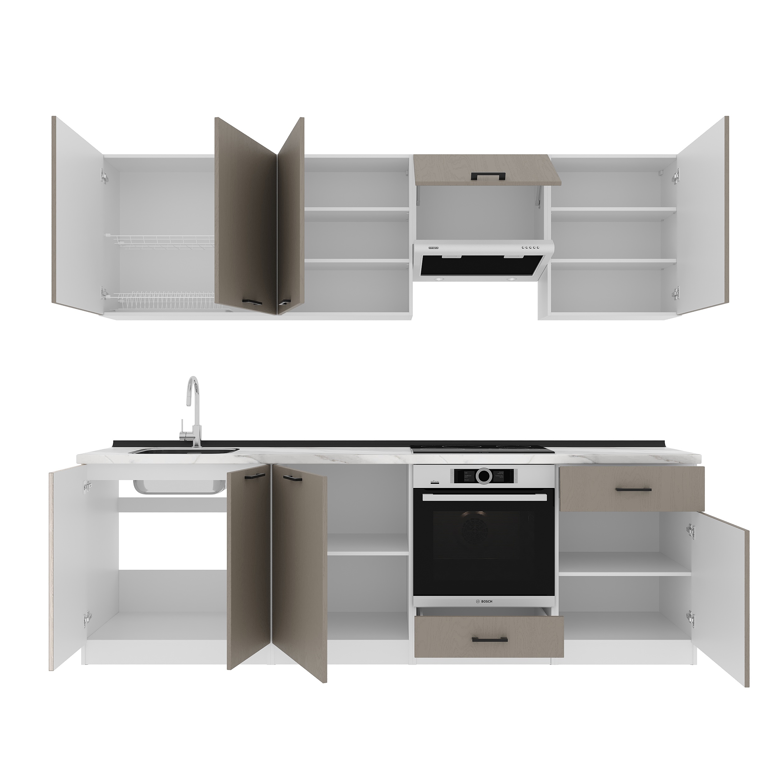 Set bucătărie: Vincento "B" Modern, Marmură, 260 cm