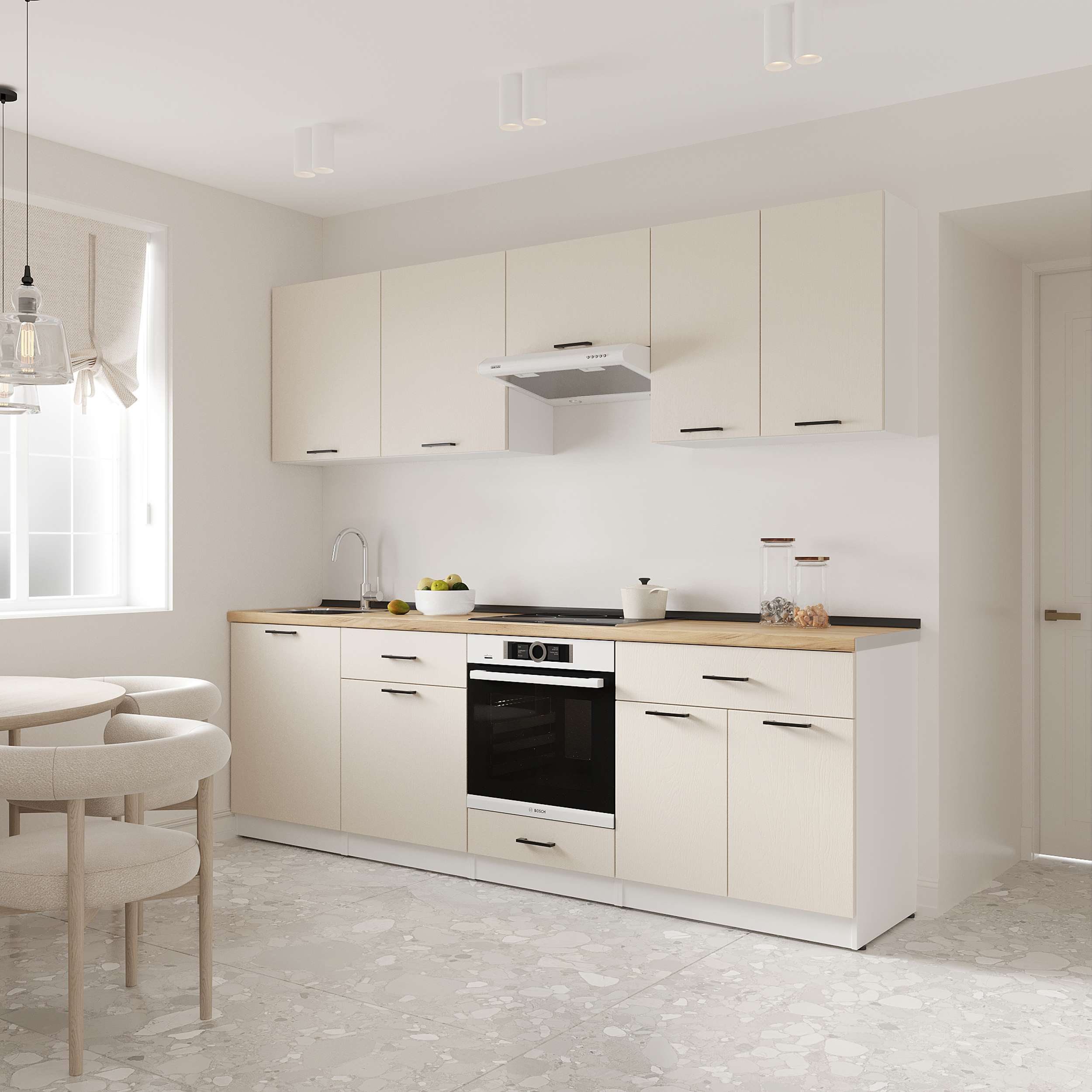 Set bucătărie: Vincento "C" Modern, Stejar Auriu, 260 cm