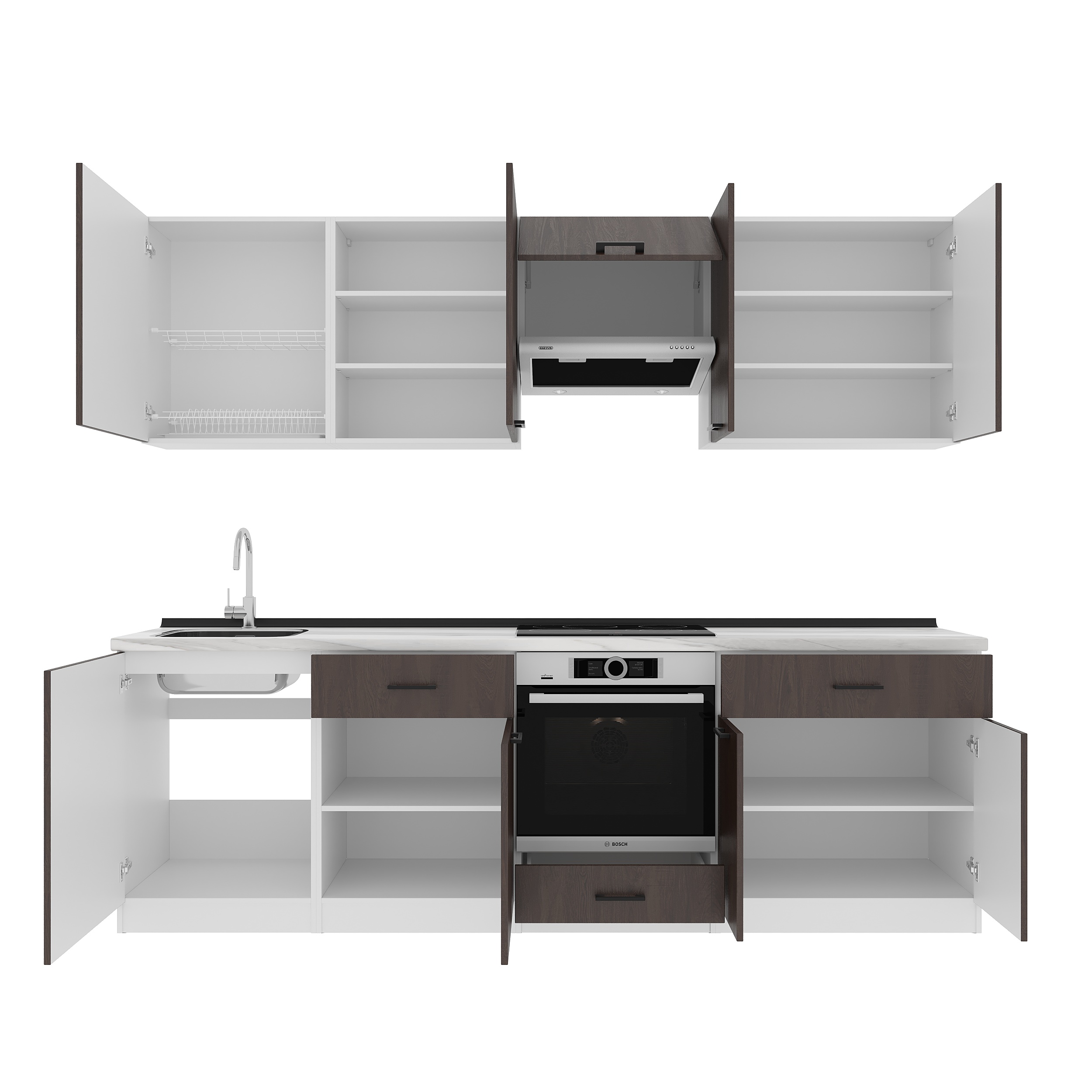 Set bucătărie: Vincento "C" Modern, Marmură, 260 cm
