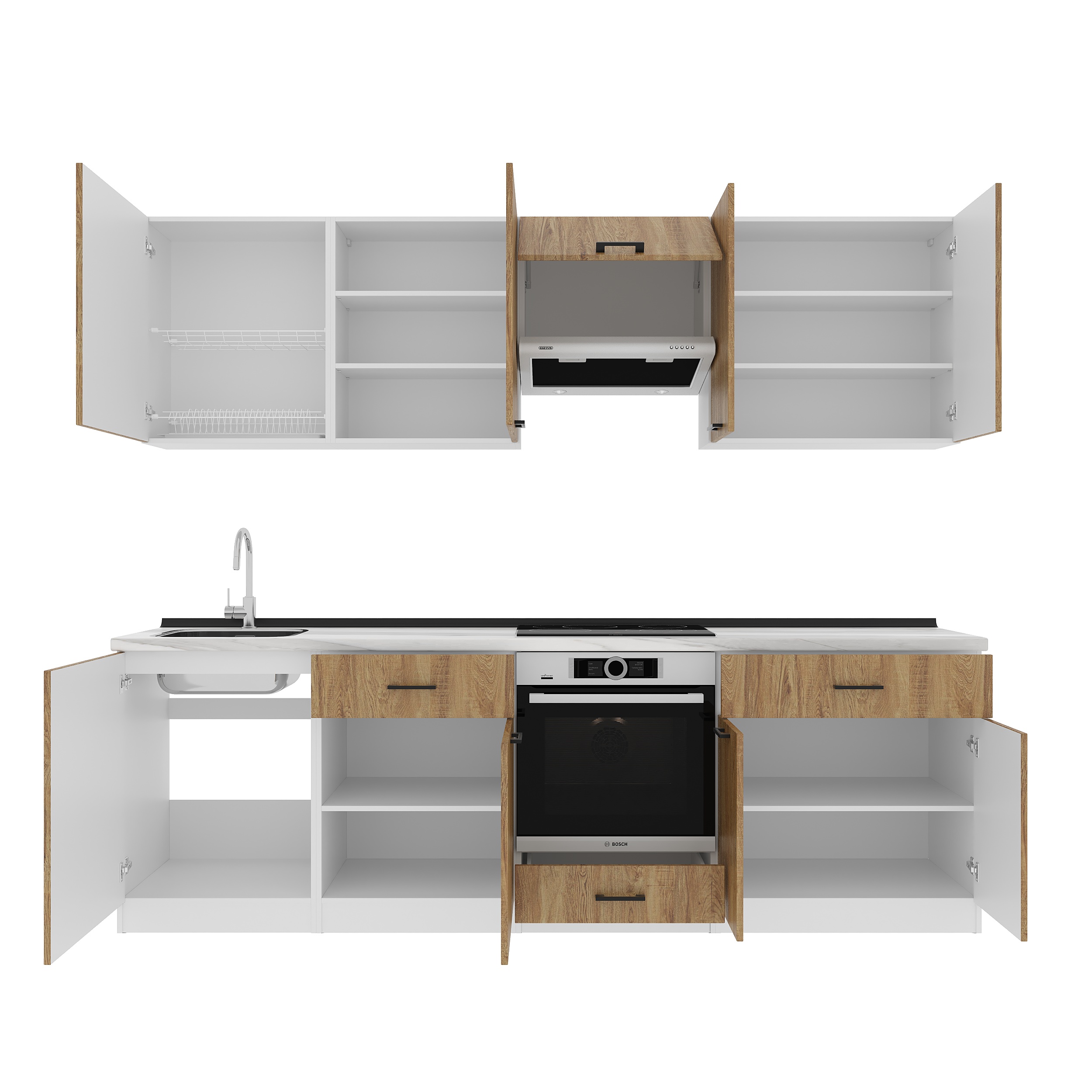 Set bucătărie: Vincento "C" Modern, Marmură, 260 cm